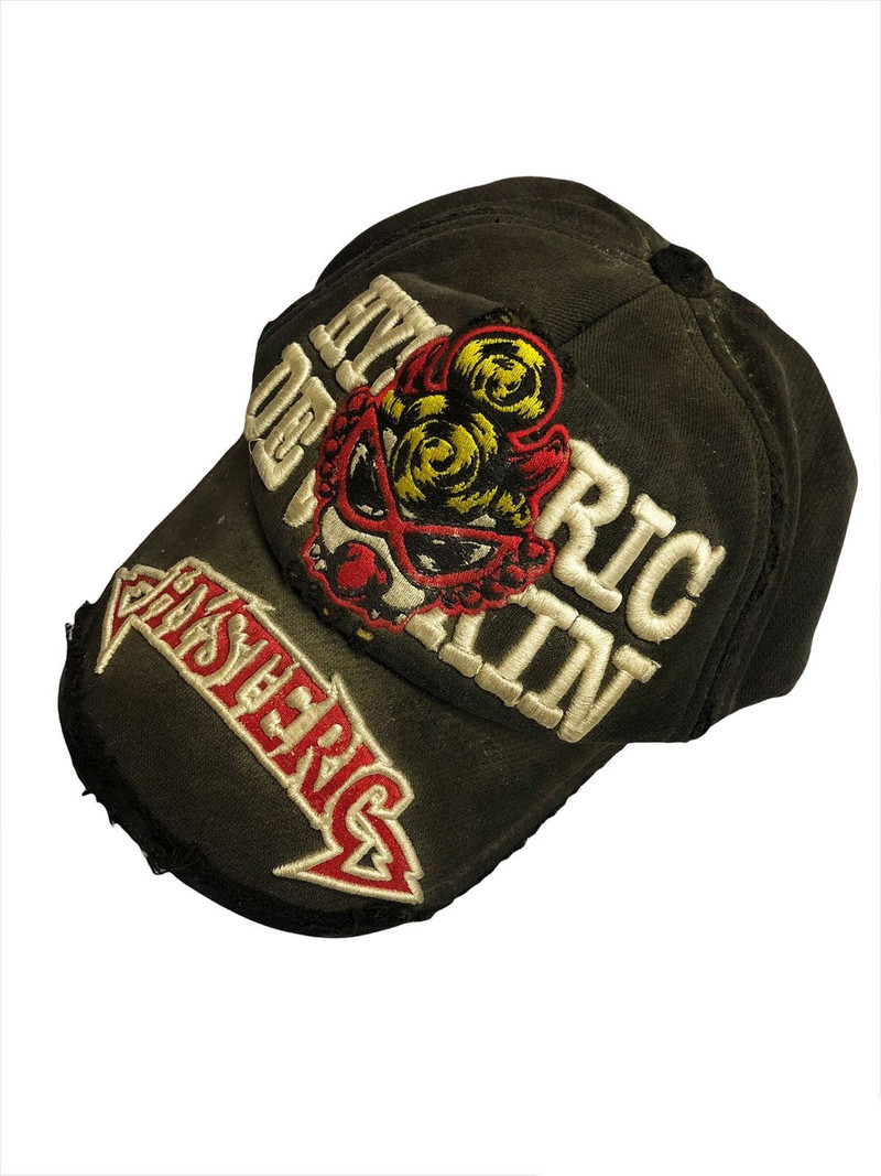 1990s Hysteric Glamour "Three Ring Circus" Distressed Cap - 1