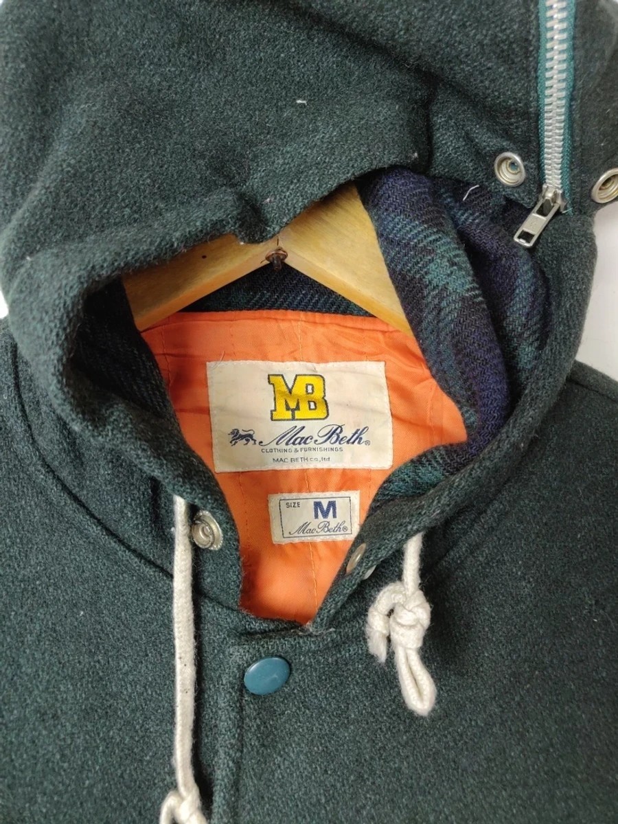 Macbeth - Vintage Varsity Hoodies Wool Outerwear Jacket - 6