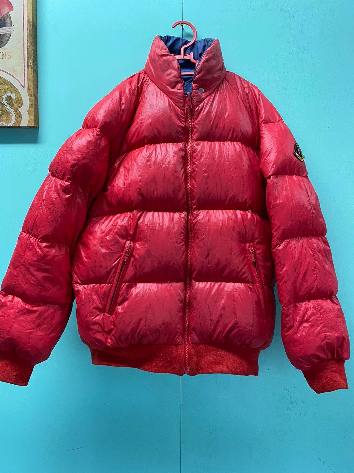 Vintage Moncler Ski Wear Red Puffer Reversible Jacket - 1