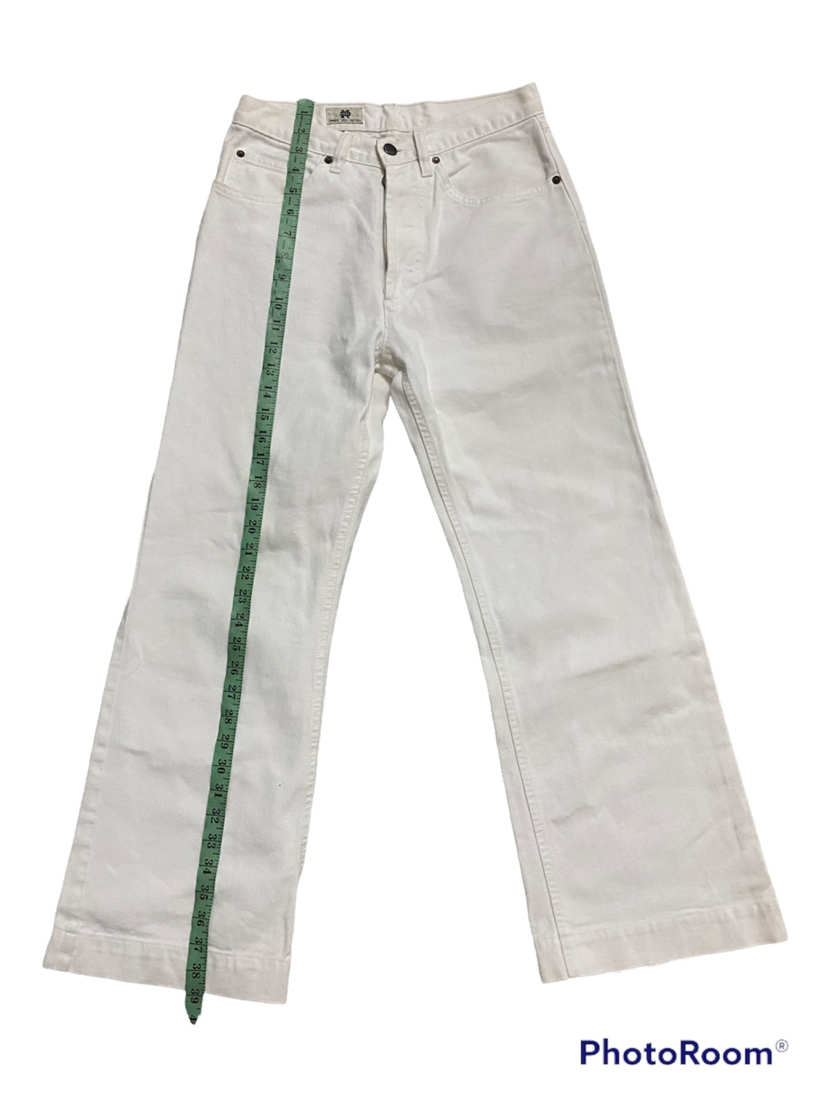 Vintage Dries Van Noten Wide leg White Denim Jeans - 8