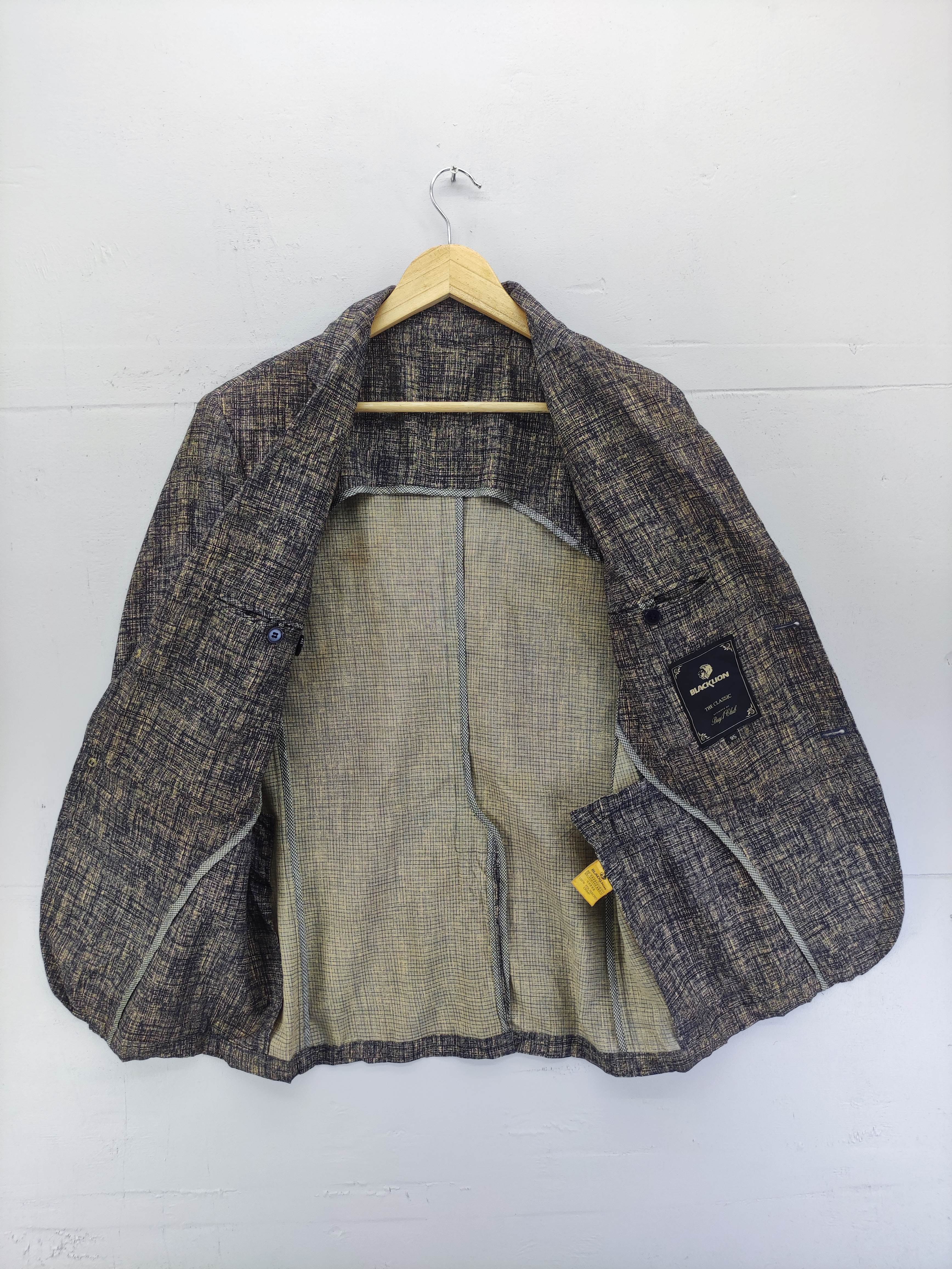 Japanese Brand - Vintage Black Lion Polymicro Crimp Coat Blazer Jacket - 5