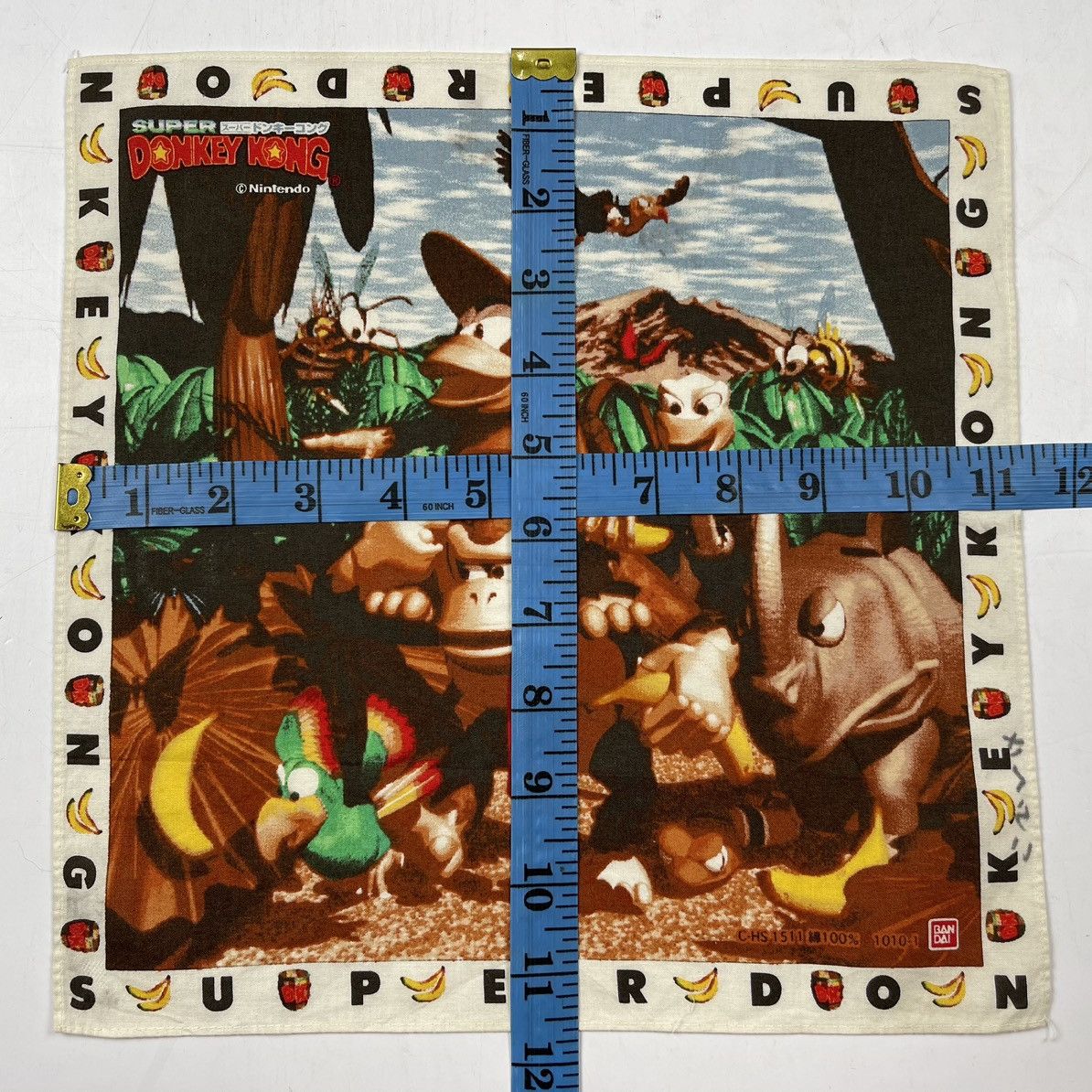 Vintage - super donkey kong handkerchief pocket square - 2