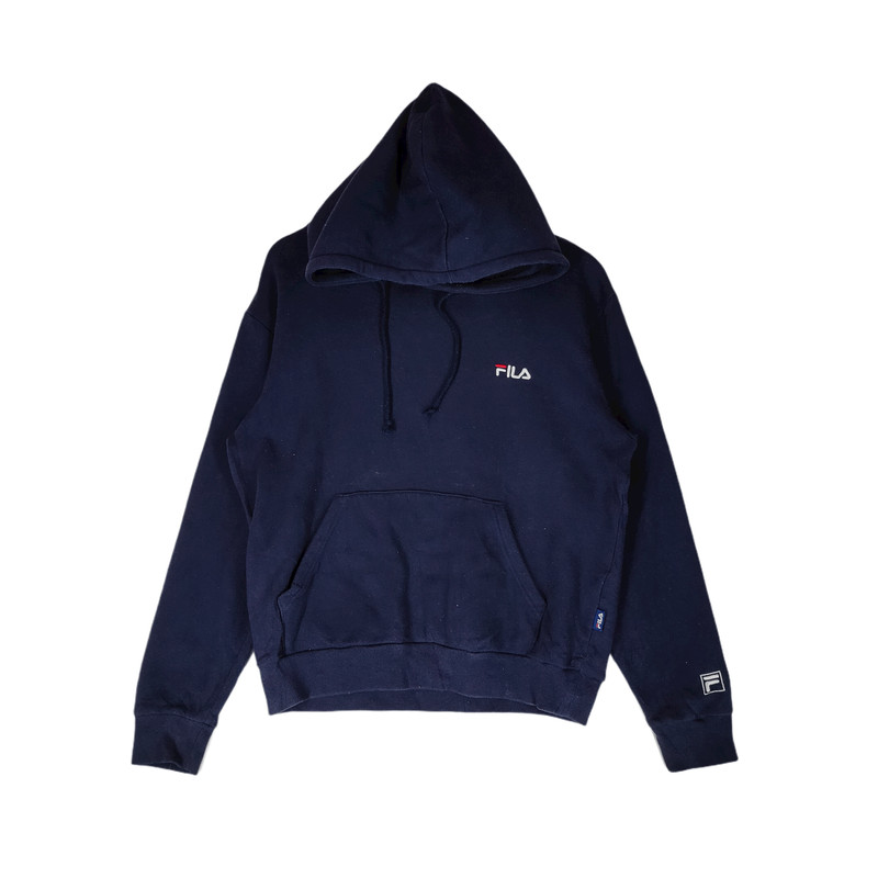 Nice!! FILA EMBROIDERY LOGO Spellout Hoodie Sweatshirt - 1