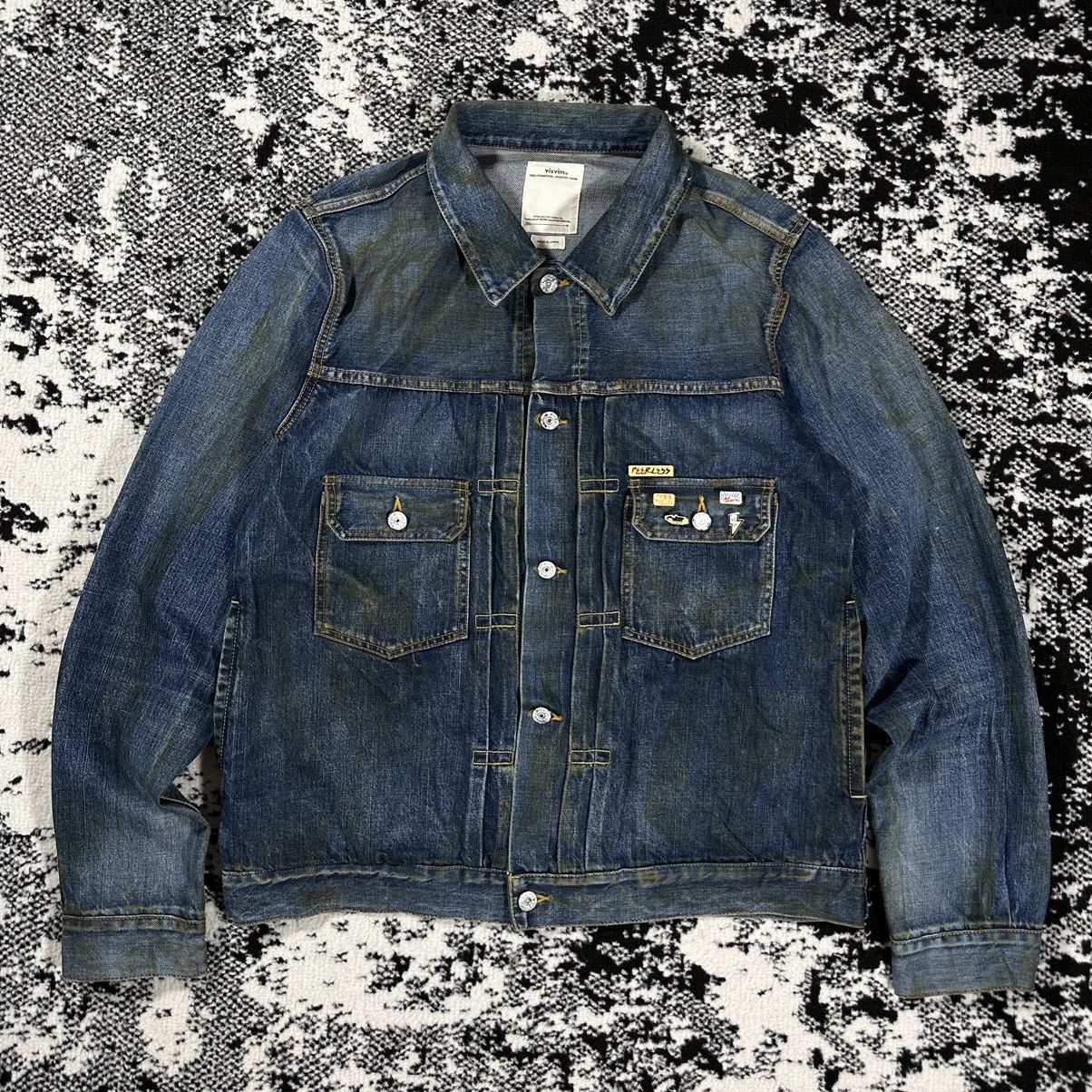 VISVIM 19AW SS 101 JKT DRY DMGD-1000 DRY3 + PIN BADGE SET