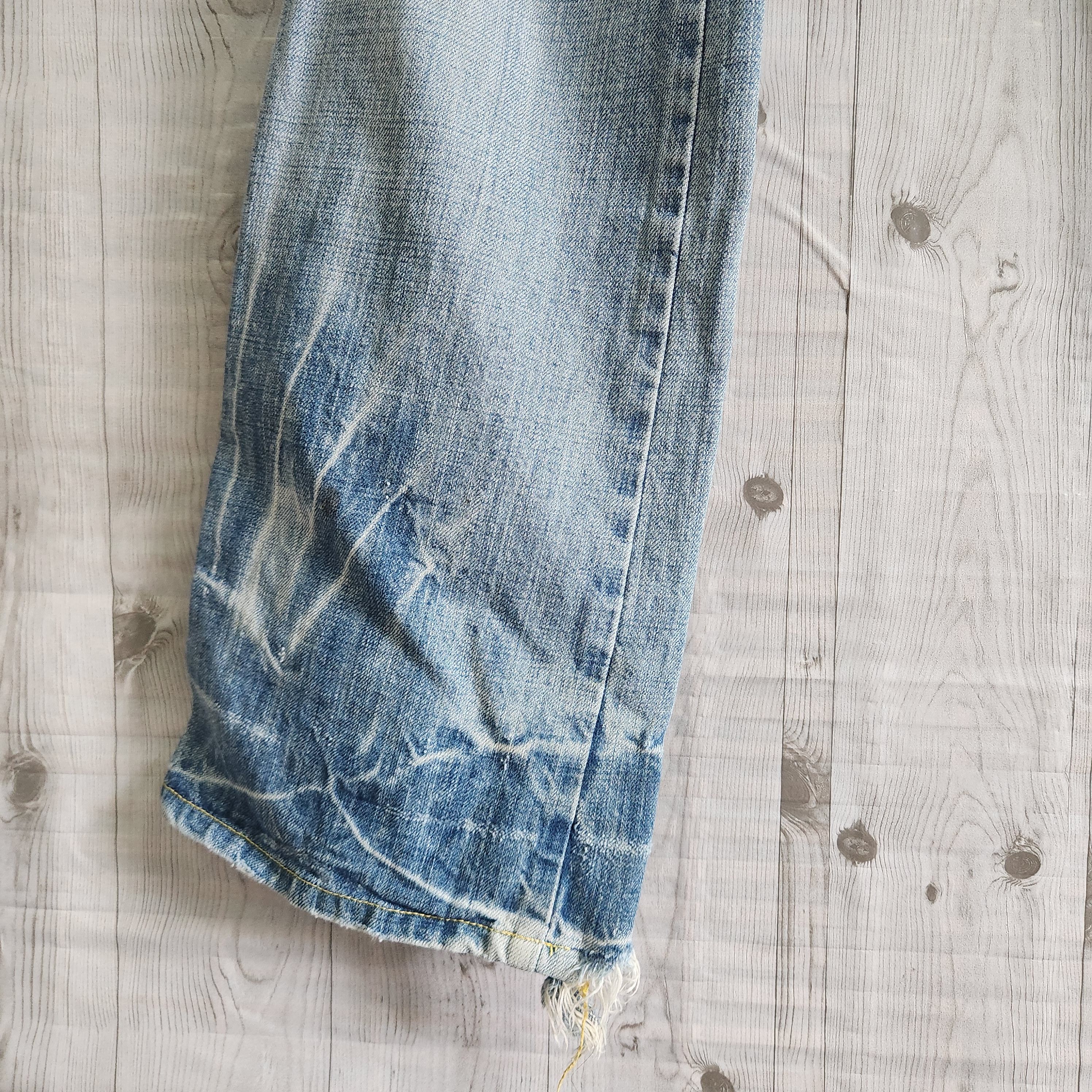 Distressed Denim - Vintage Back Number Distressed Bush Pants Denim Jeans - 13