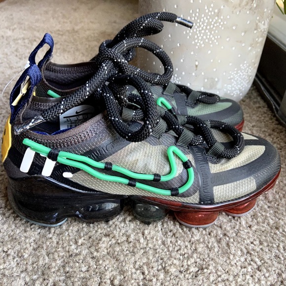 Nike Cactus Plant Flea Market x Air VaporMax 2019 Sneakers Black Neon 6.5 - 3