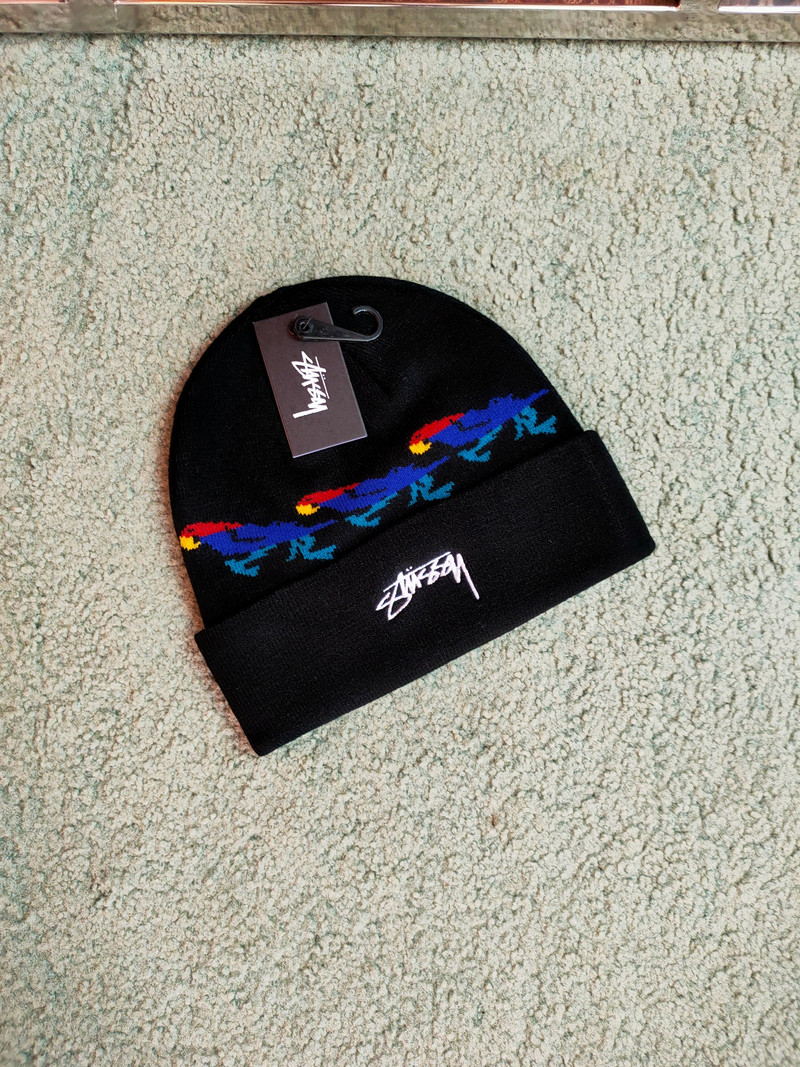 Vintage - STUSSY BIRD CUFF BEANIE - 1