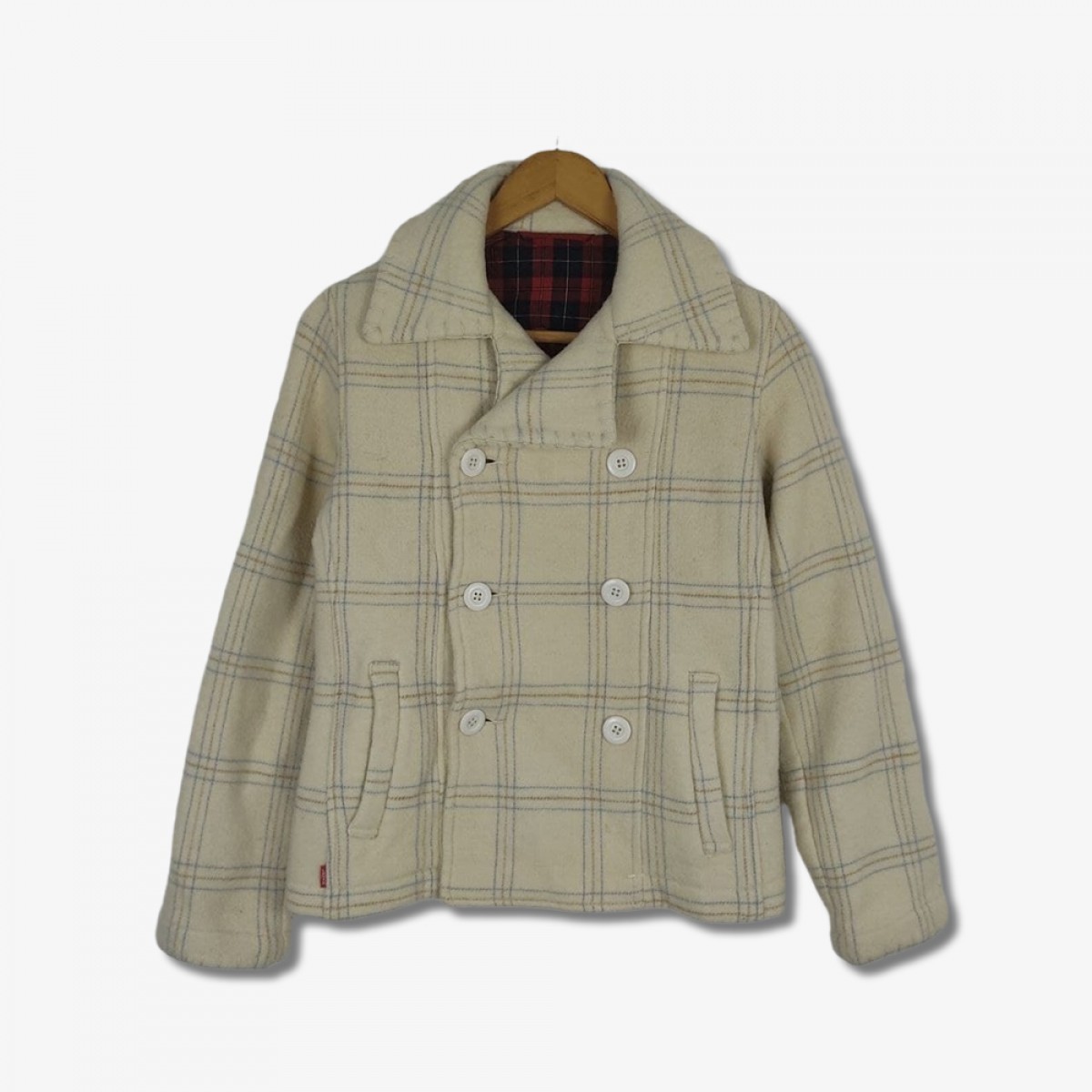 Levis Redloop Checkered Fleece Coat Jacket - 1