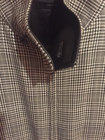 Glen Check leather detail jacket - 4
