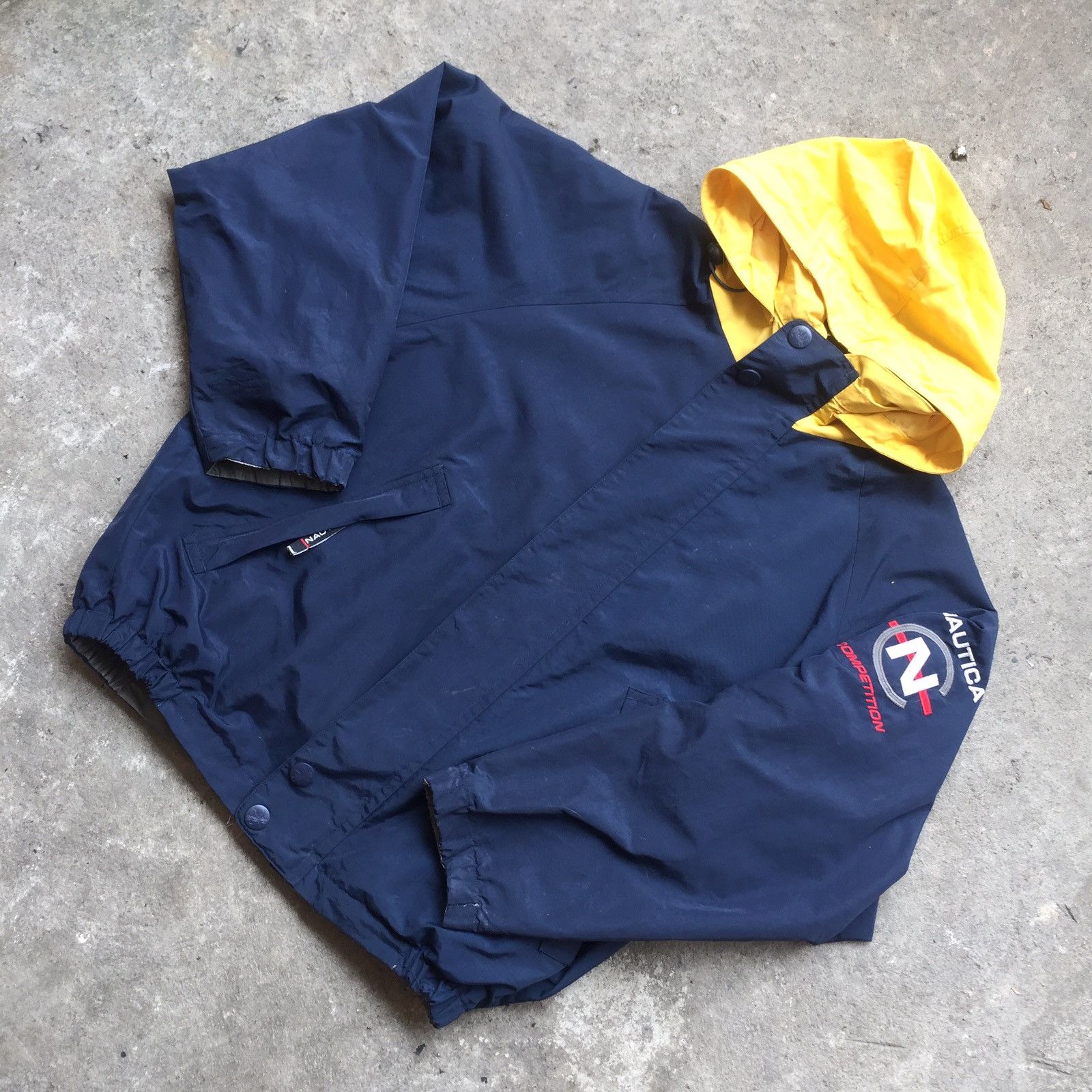 Vintage 90s Nautica competition sailing gear reversible jacket Size S/L - 1