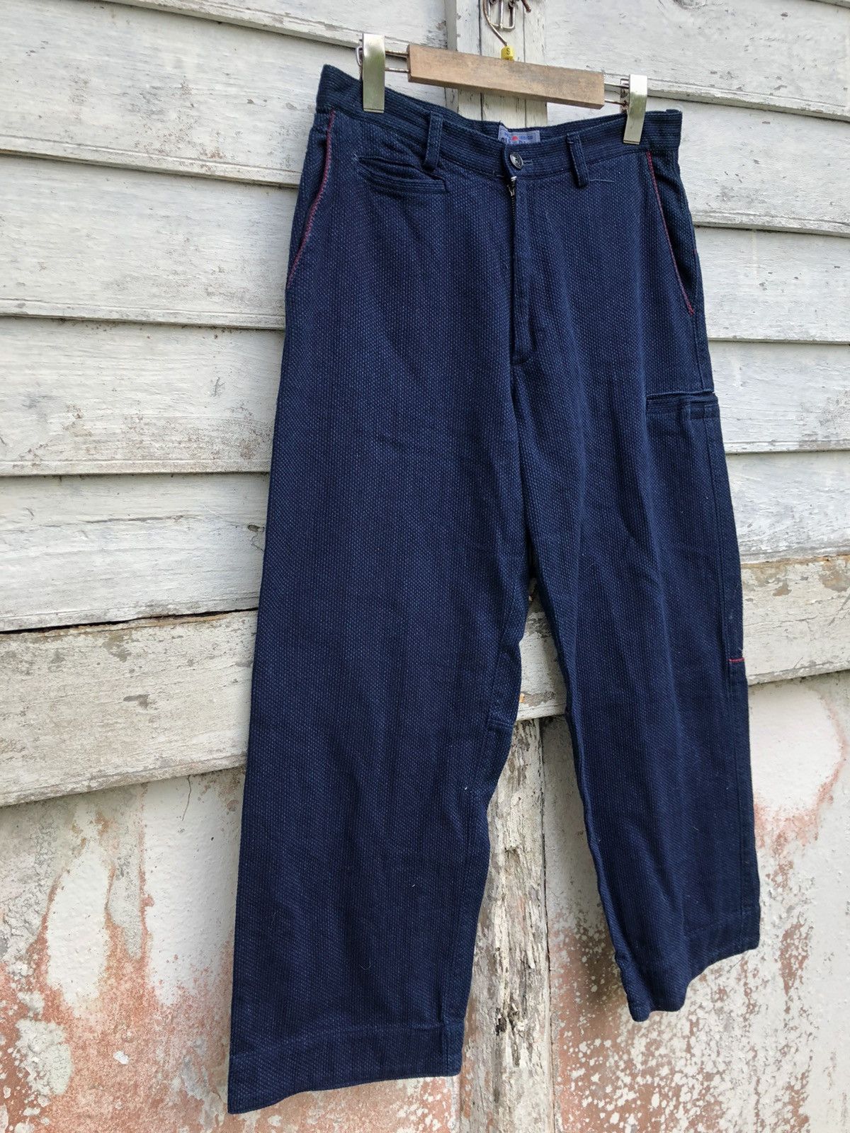 Blue Blue Pure Indigo Dyed Linen Work Pant - 3