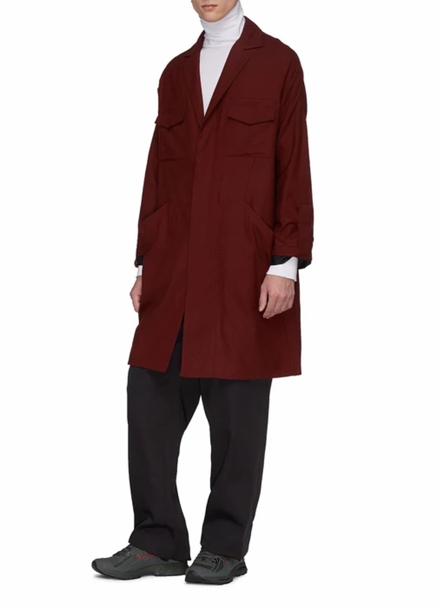 Yann RED LORO PIANA RAIN SYSTEM® WOOL coat - 1