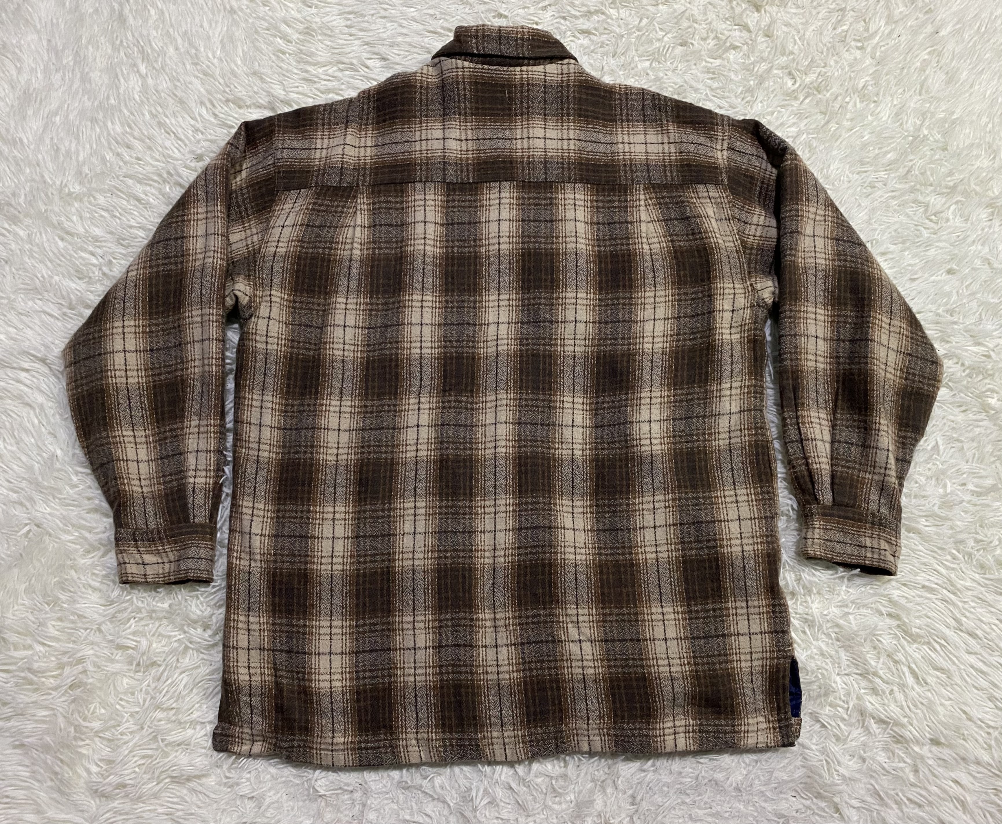 Flannel - Trav'ers AW-1 Checked Wool Blend Quilted Flannel - 6