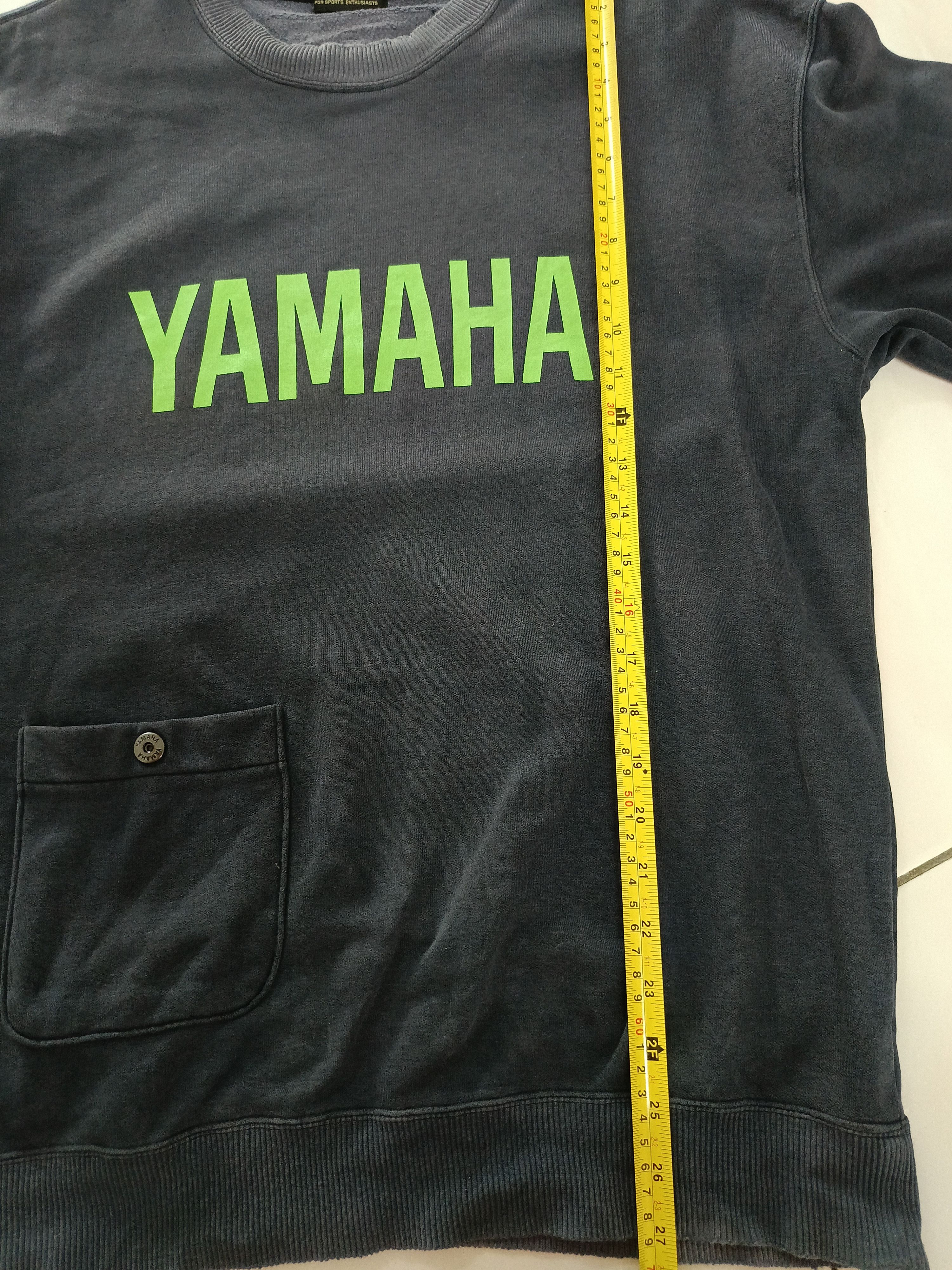 Vintage Yamaha Distressed Spell out Single pocket Sweater - 9