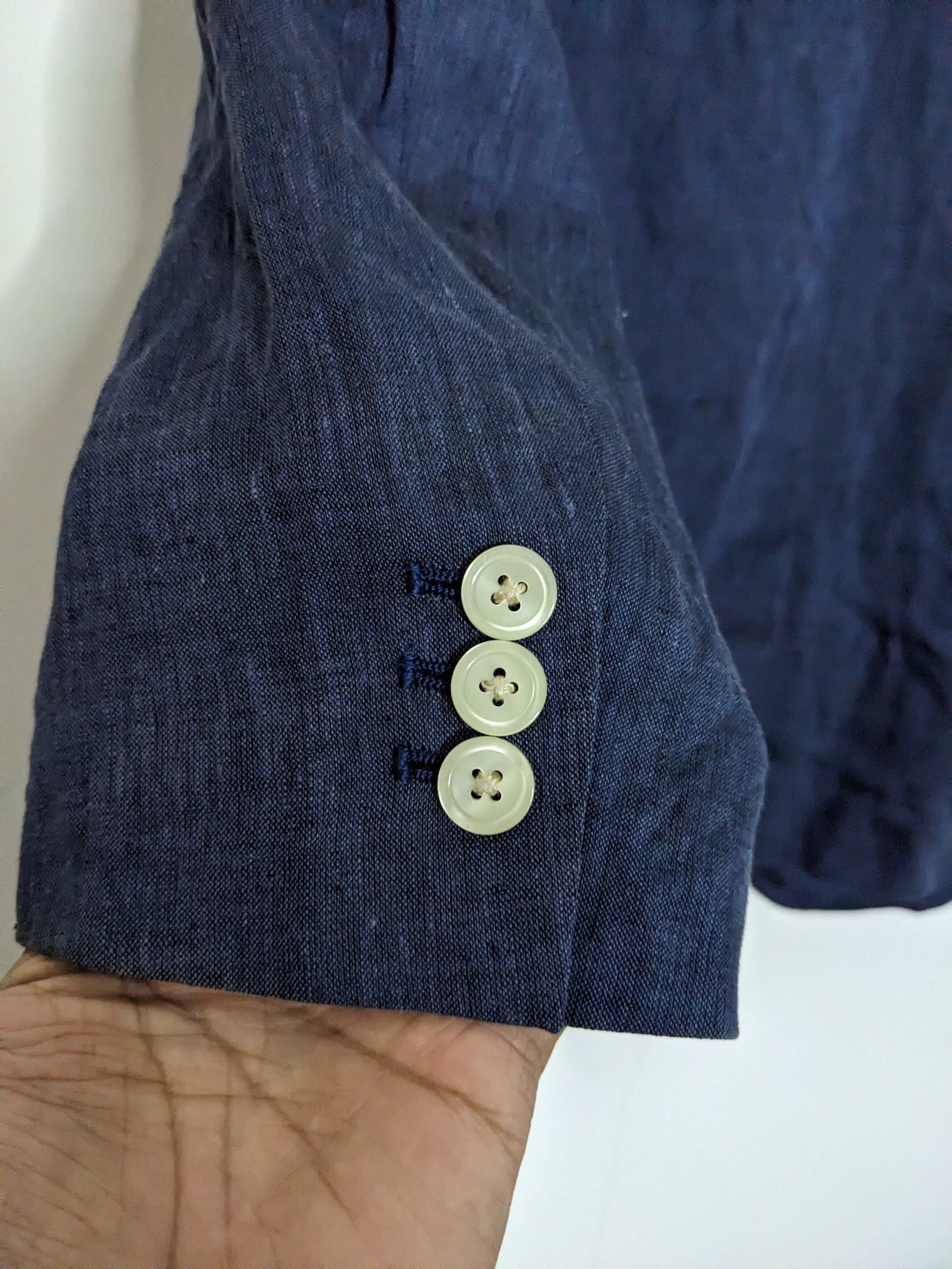 Vintage Beams Japan Linen 2-button Mens Blazer XL Slim Fit - 6