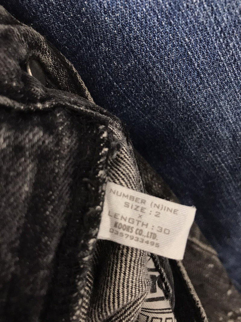 NUMBER (N)INE AW2001 Number Nine Grunge Denim | azzashop | REVERSIBLE