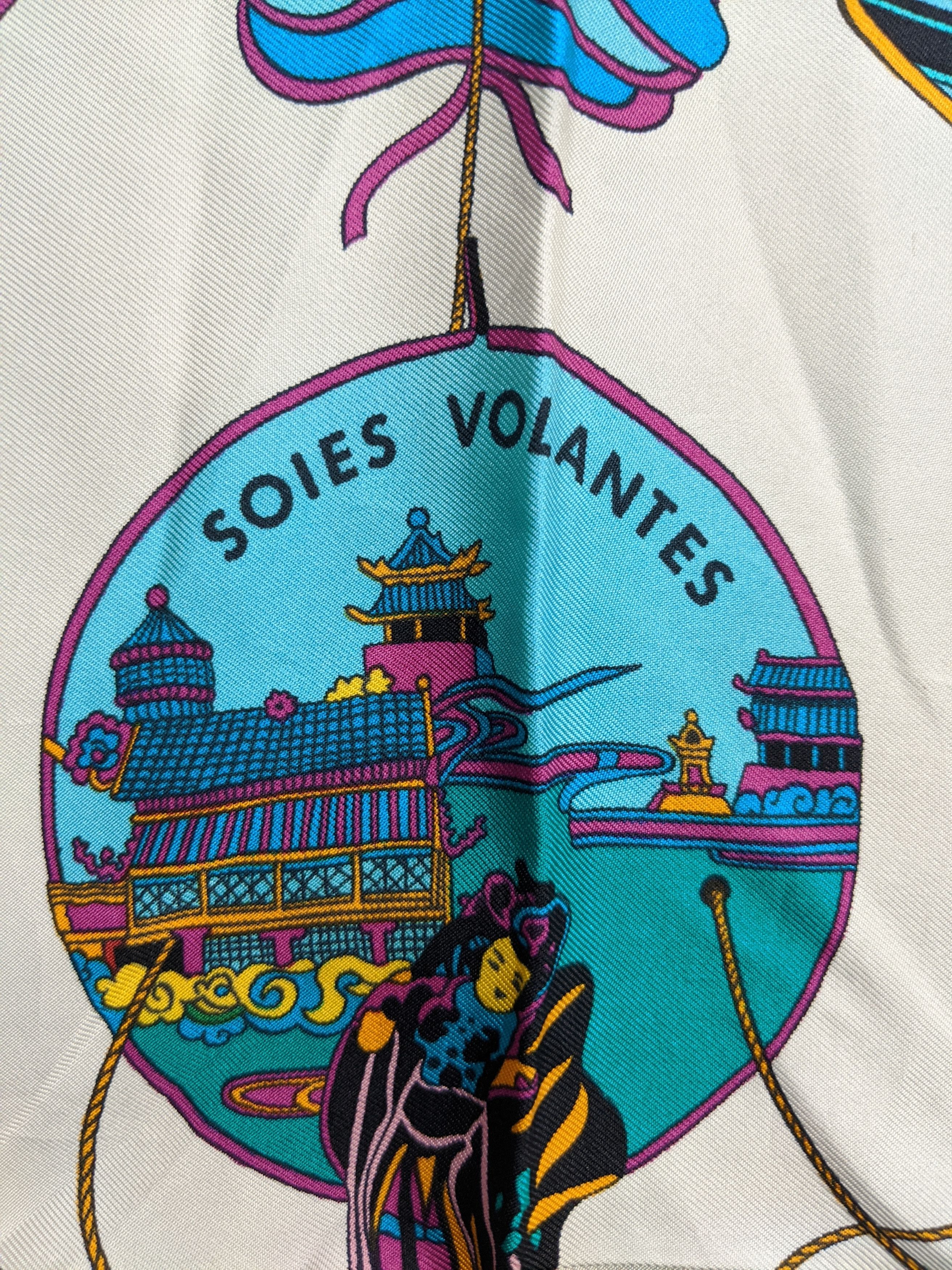 Hermes Soies Volantes by Loic Dubigeon Silk Scarf - 4