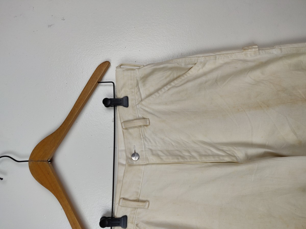 White Cargo Worker Pant Trouser - 4
