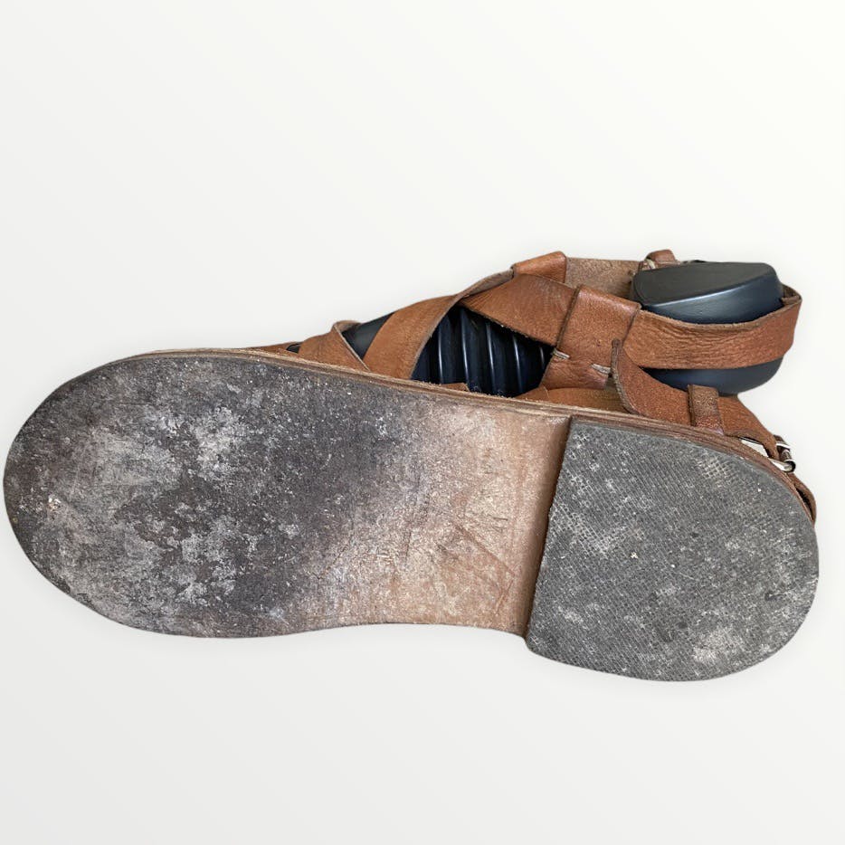 Margiela Brown Strap Leather Sandals - 5