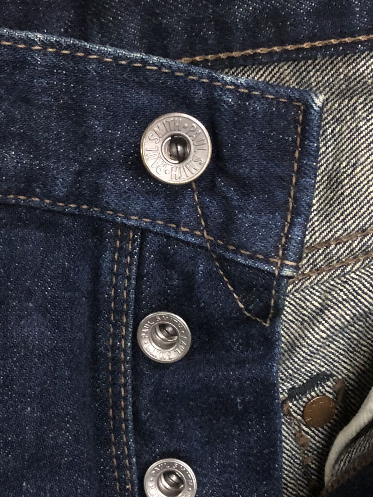 Rare Paul Smith Selvedge Denim Jeans Butterfly Button Donut - 8
