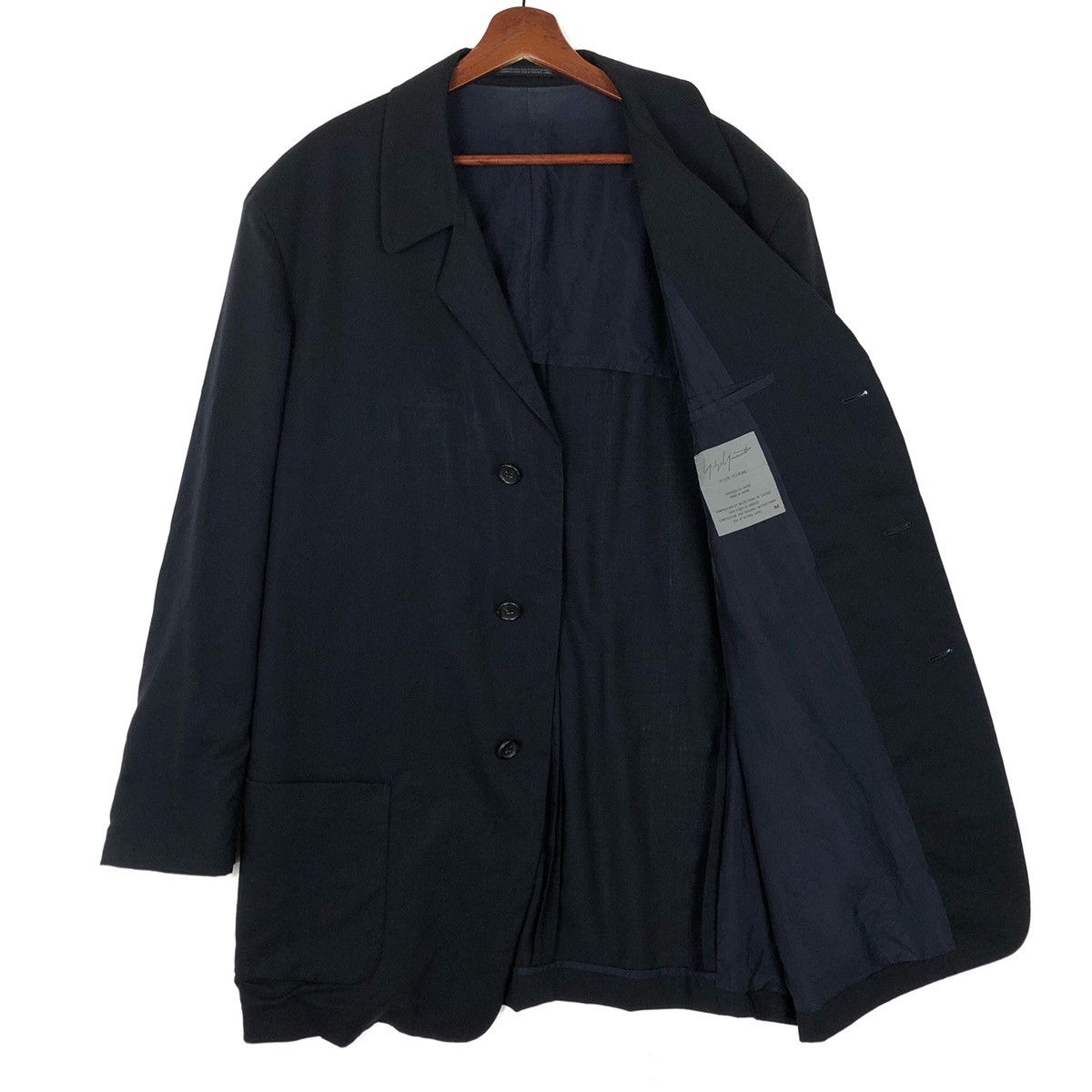 Other Designers Vintage - Archive SS93 Yohji Yamamoto Pour Homme Garbardine  Jacket | clockworkthriftstore | REVERSIBLE