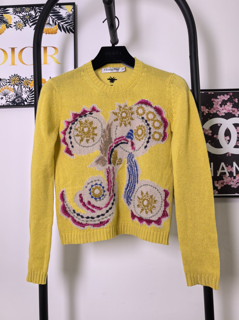 Dior Embroidered Knit Sweater - 1