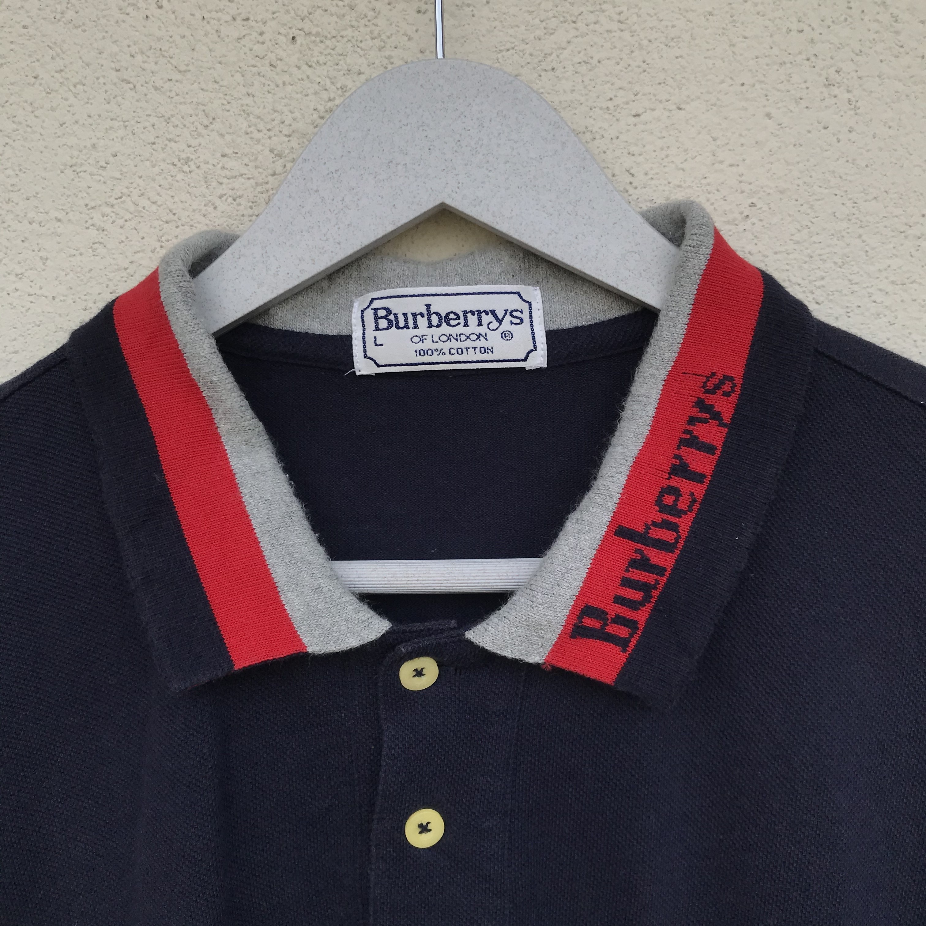 Vintage burberrys spell out logo polo - 3