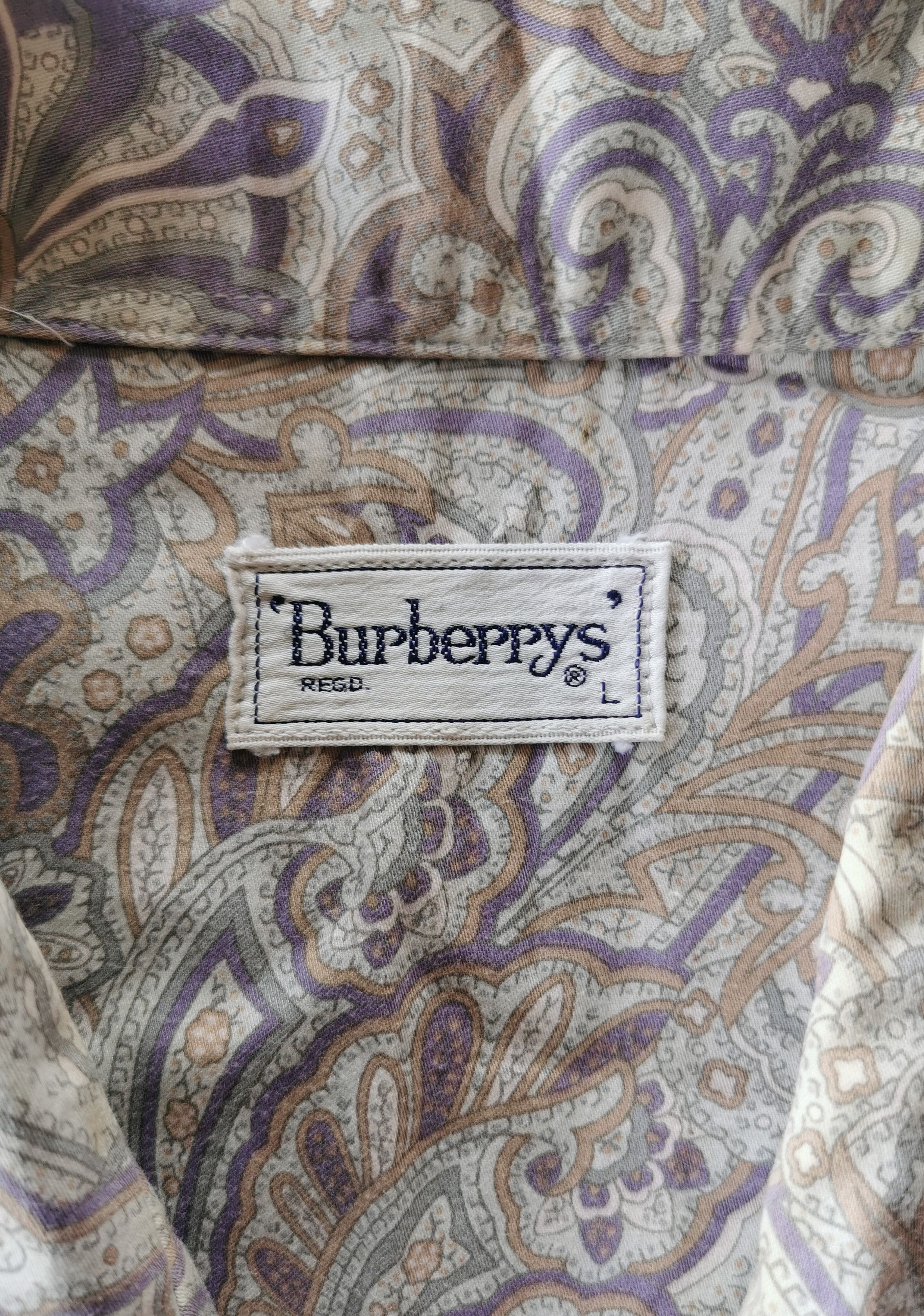 Vintage Burberrys Paisley Button Shirts Burberry - 11