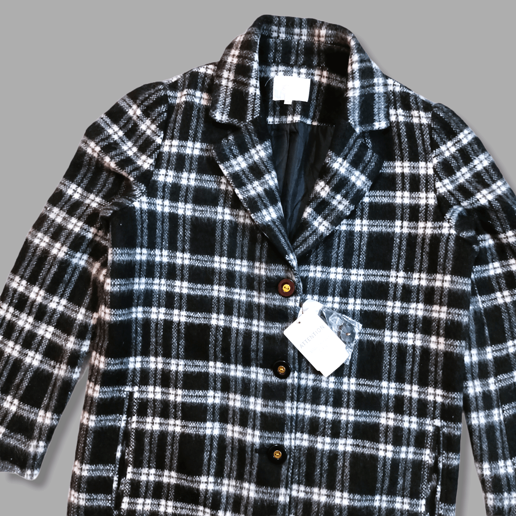 Archival Clothing - GROVE Japanese Designer Nova Checkered Plaid Casual Coats - 4