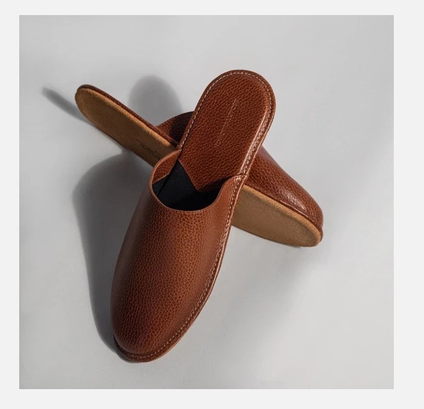 Beckett Simonon - NIB $155 Larsen Letaher/Suede Slippers - 9