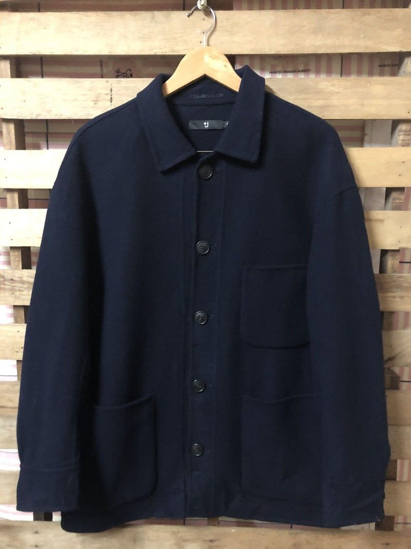 Jil Sander X Uniqlo Wool Jacket Blue Navy - 1