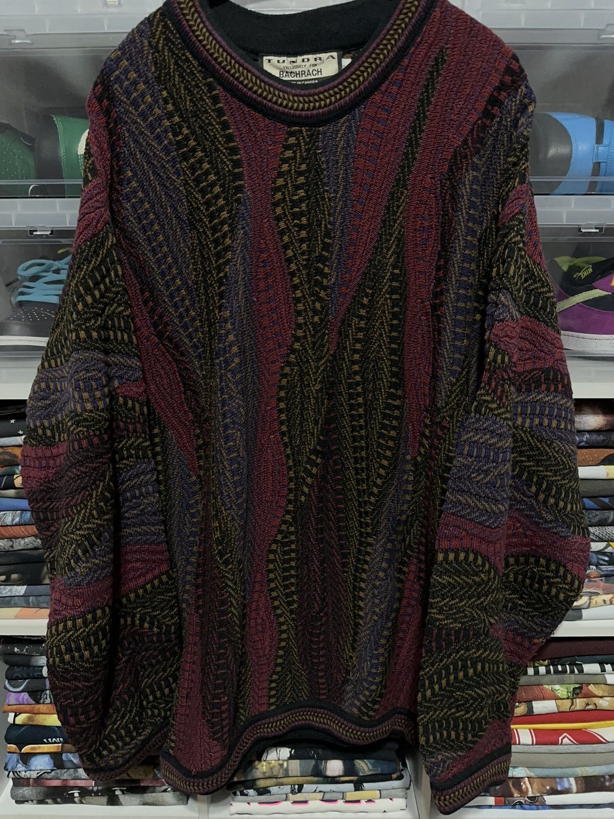 Vintage Tundra Coogi Style 3D Knit Sweater Large - 1