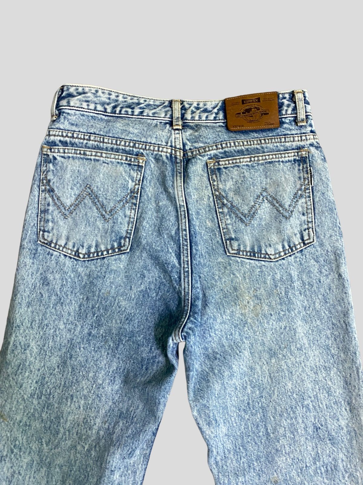 VINTAGE SKINNY EDWIN ACID WASH RUSTY JEANS - 10