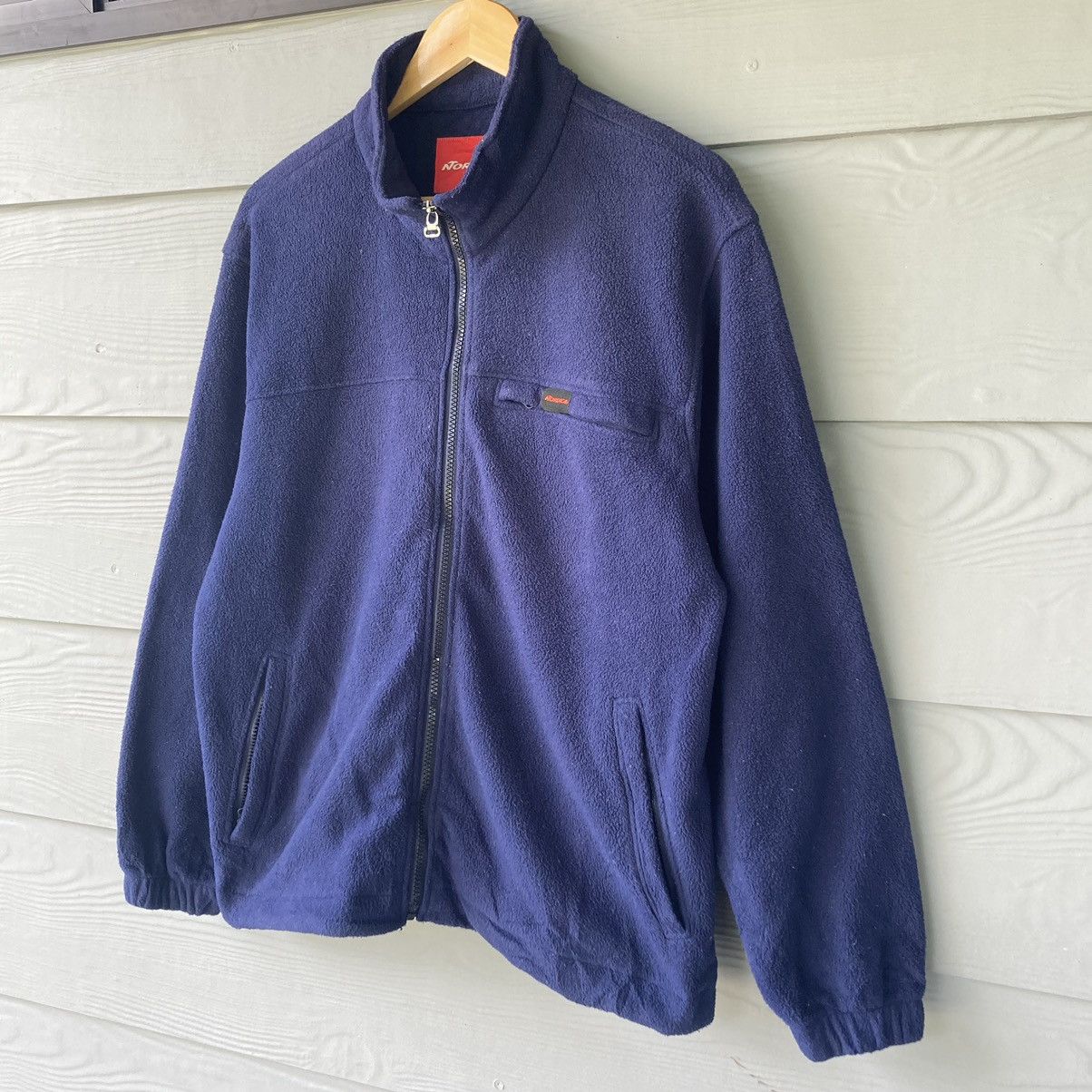 Vintage Nordica Blue Blank Fleece Sweater - 3
