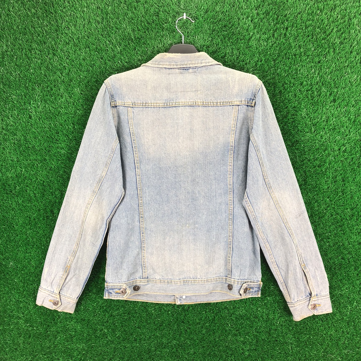 Vintage - Vintage 90's Trucker Denim Jacket Faded Distressed Style - 4