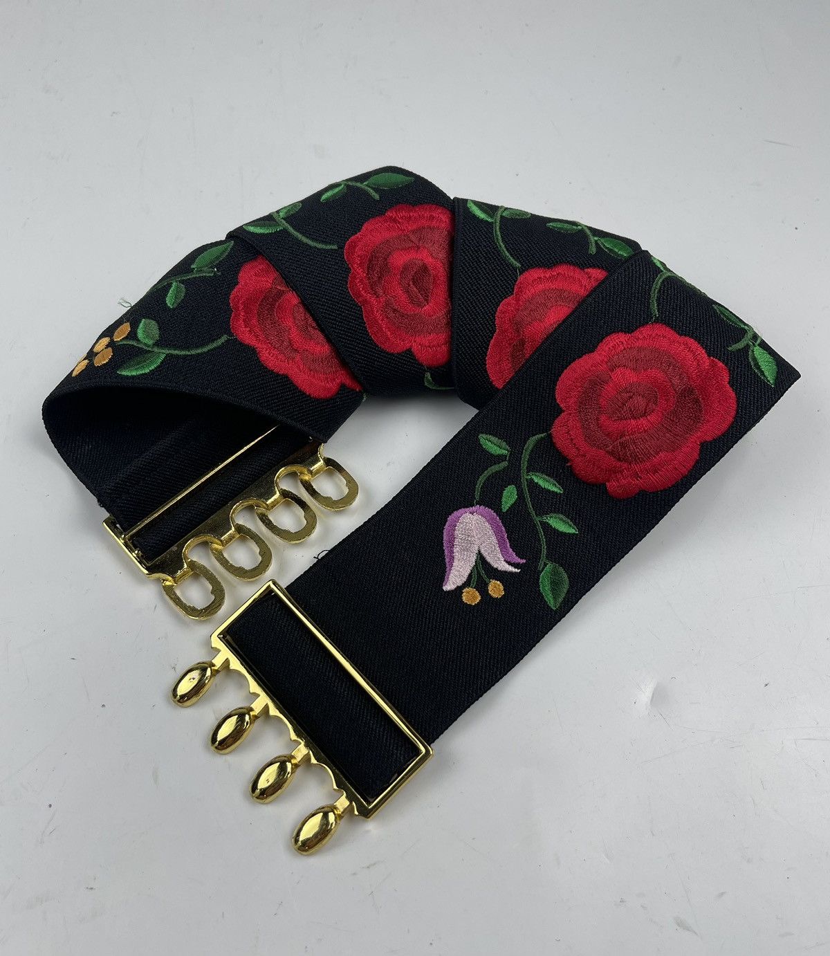 custom made embroidery stretchable belt tc15 - 1