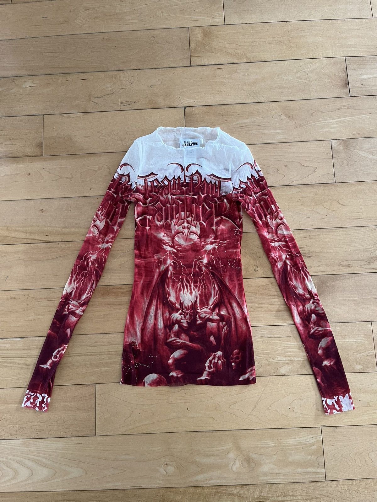 NWT - Jean Paul Gaultier Satan Long Sleeve Mesh - 1