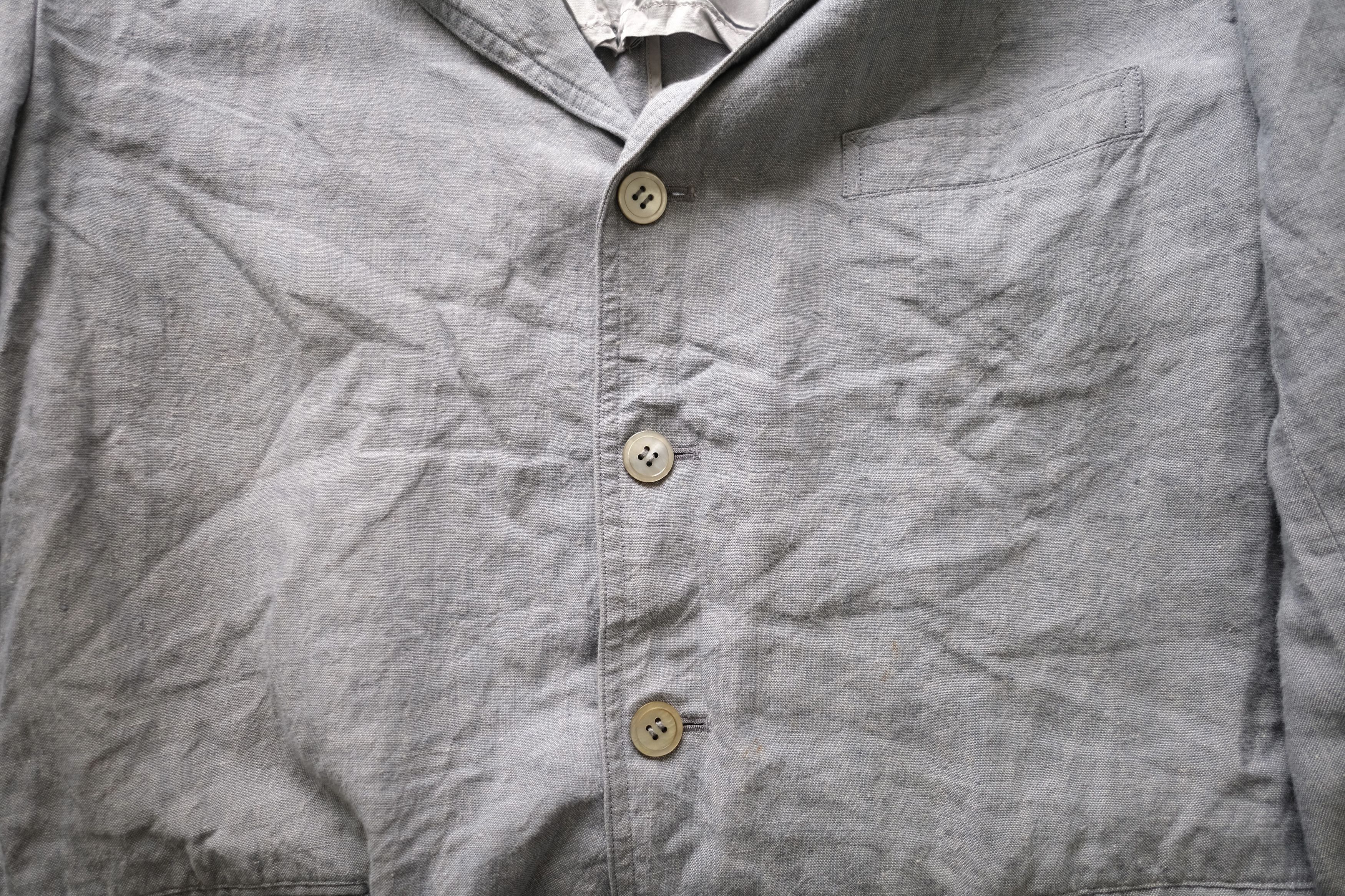 1990s YFM 3-Button Single Breasted Flap Pockets, Linen, (M) - 10