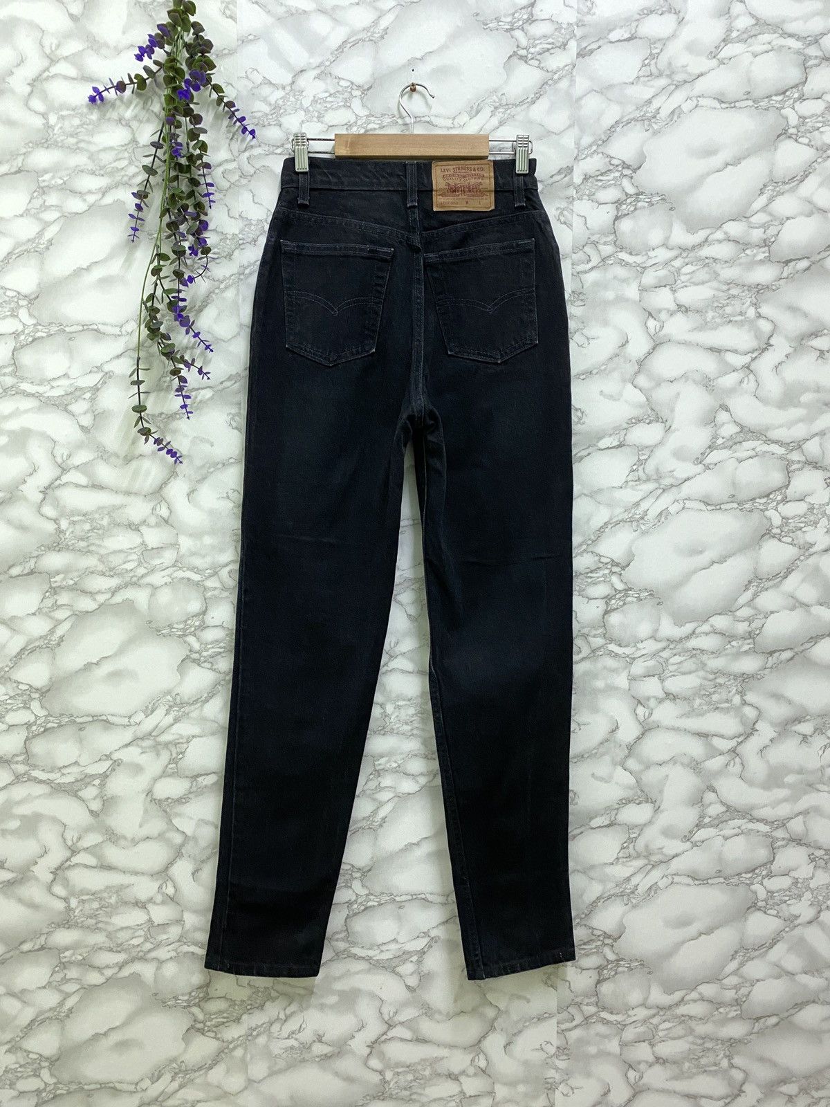 Vintage 90s Levi's Skinny Super Black Denim Jean - 2