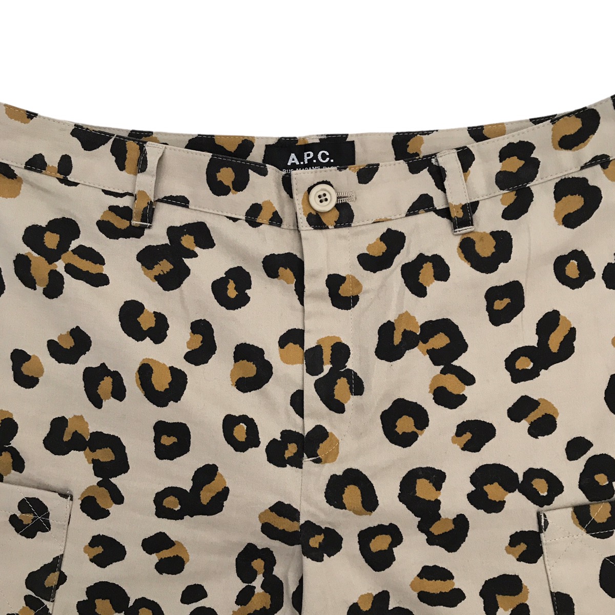 Authentic A.P.C Paris WMN Leopard Print Casual Shorts - 3
