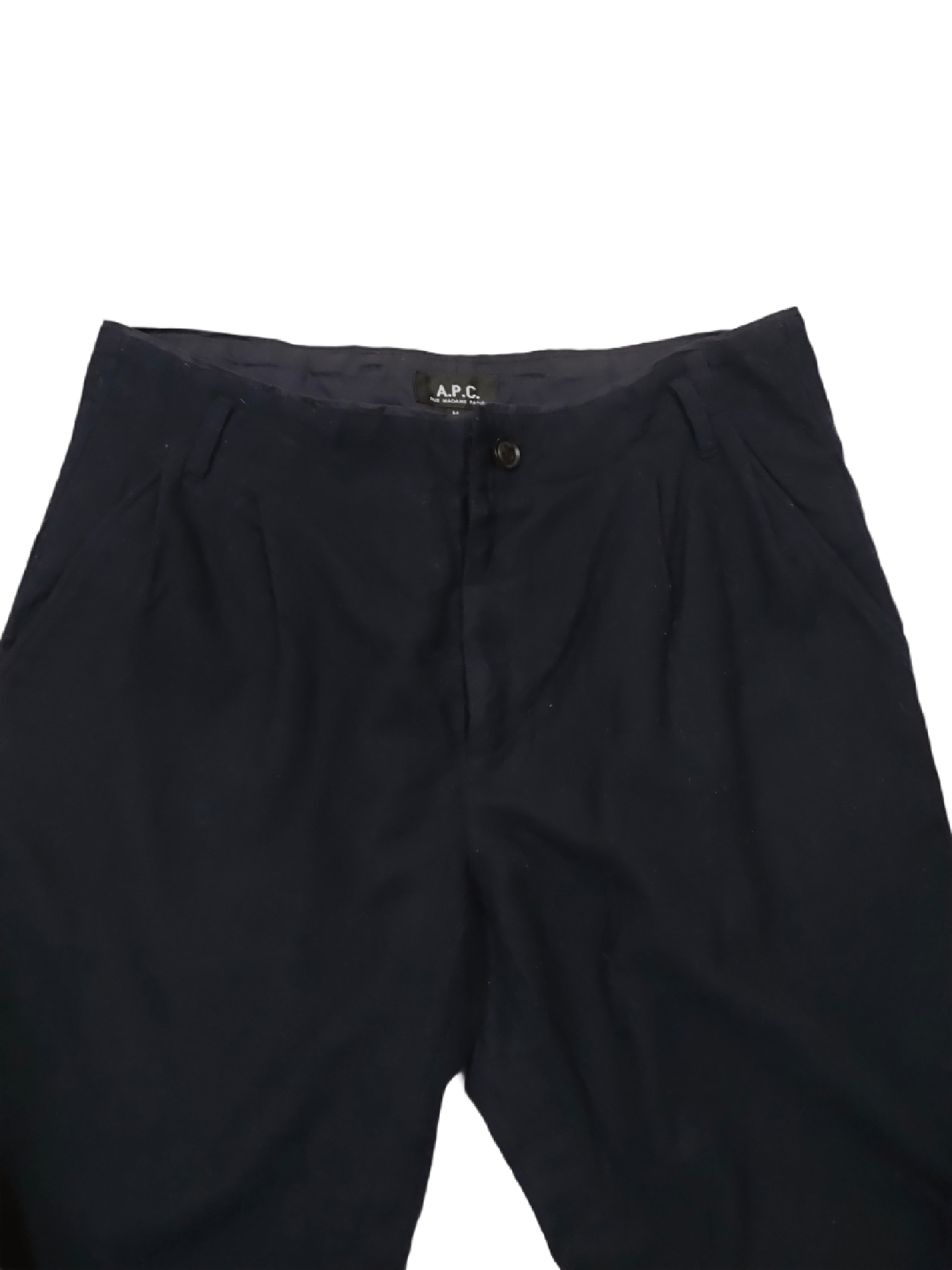 A.P.C. NEW WOOL NAVY BLUE CASUAL PANTS - 7