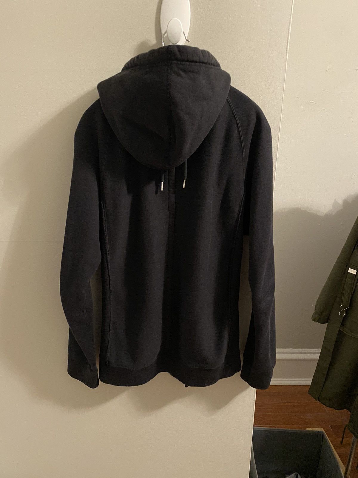 17aw raw hem hood drawstring jacket - 3