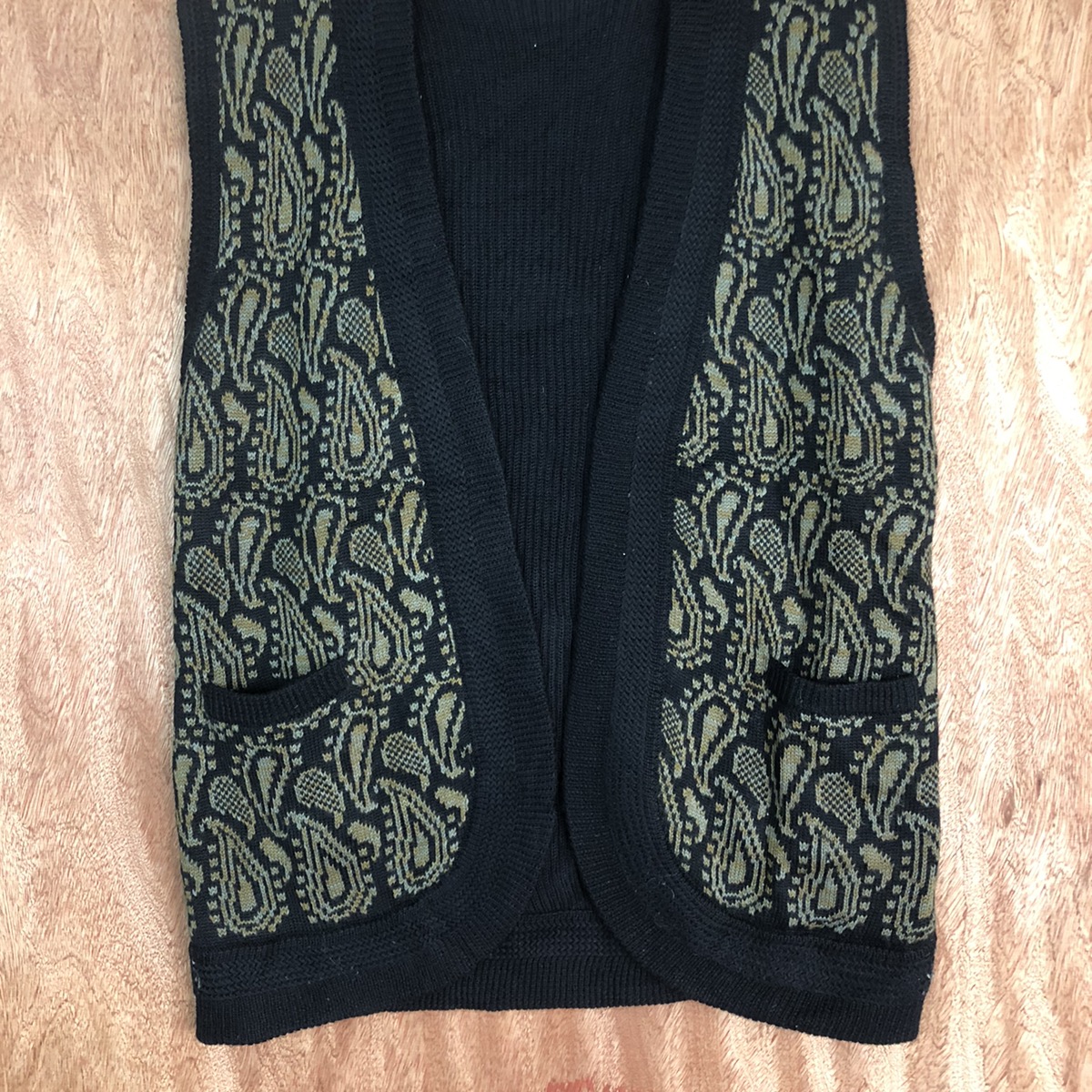Homespun Knitwear - Monogram Patterned Knit Vest - 6