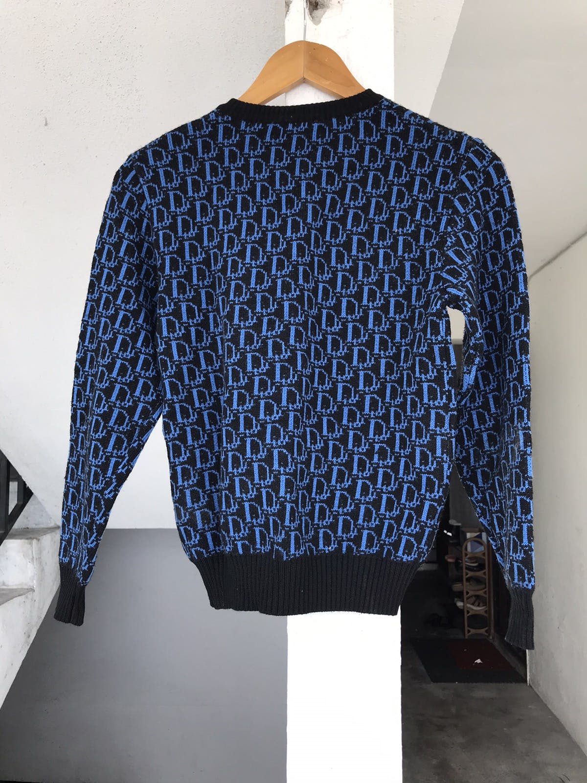 80s Christian Dior Monogram Knit Sweater