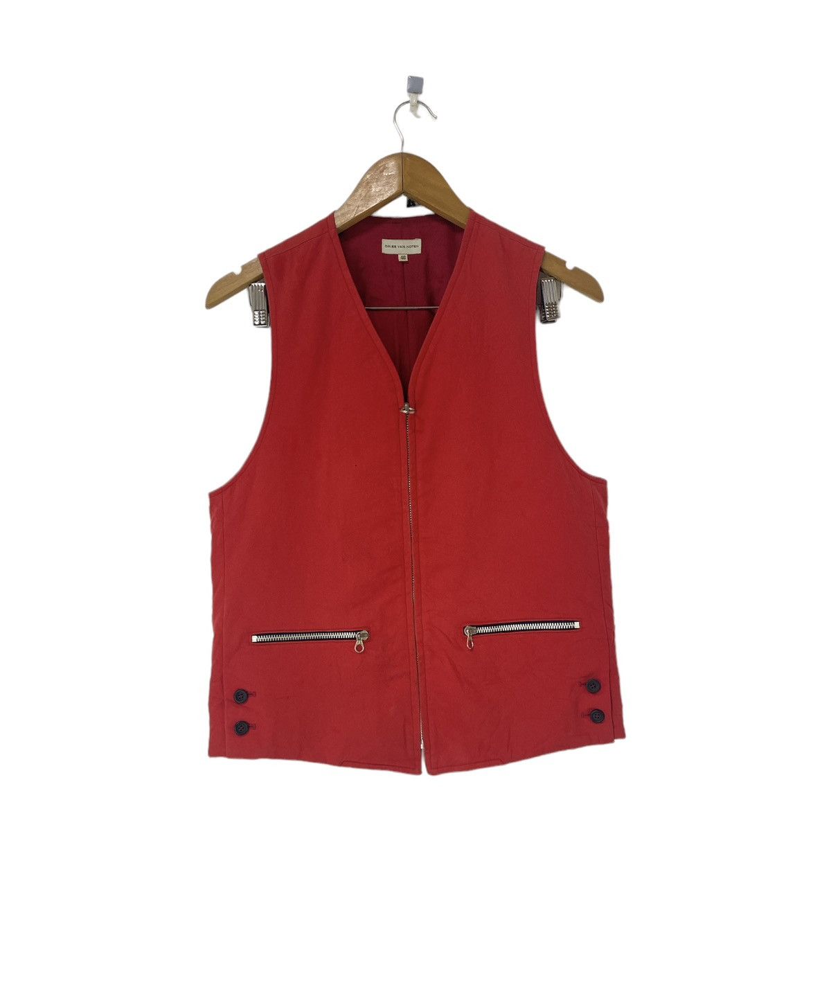 Dries Van Noten Zipper Vest Back Pocket Design - 1