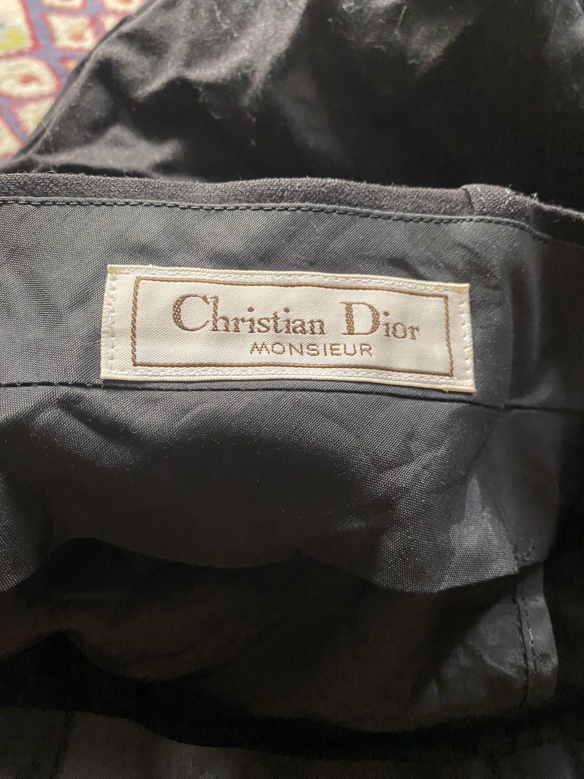 CHRISTIAN DIOR monogram brown silk scarf size 30''x30