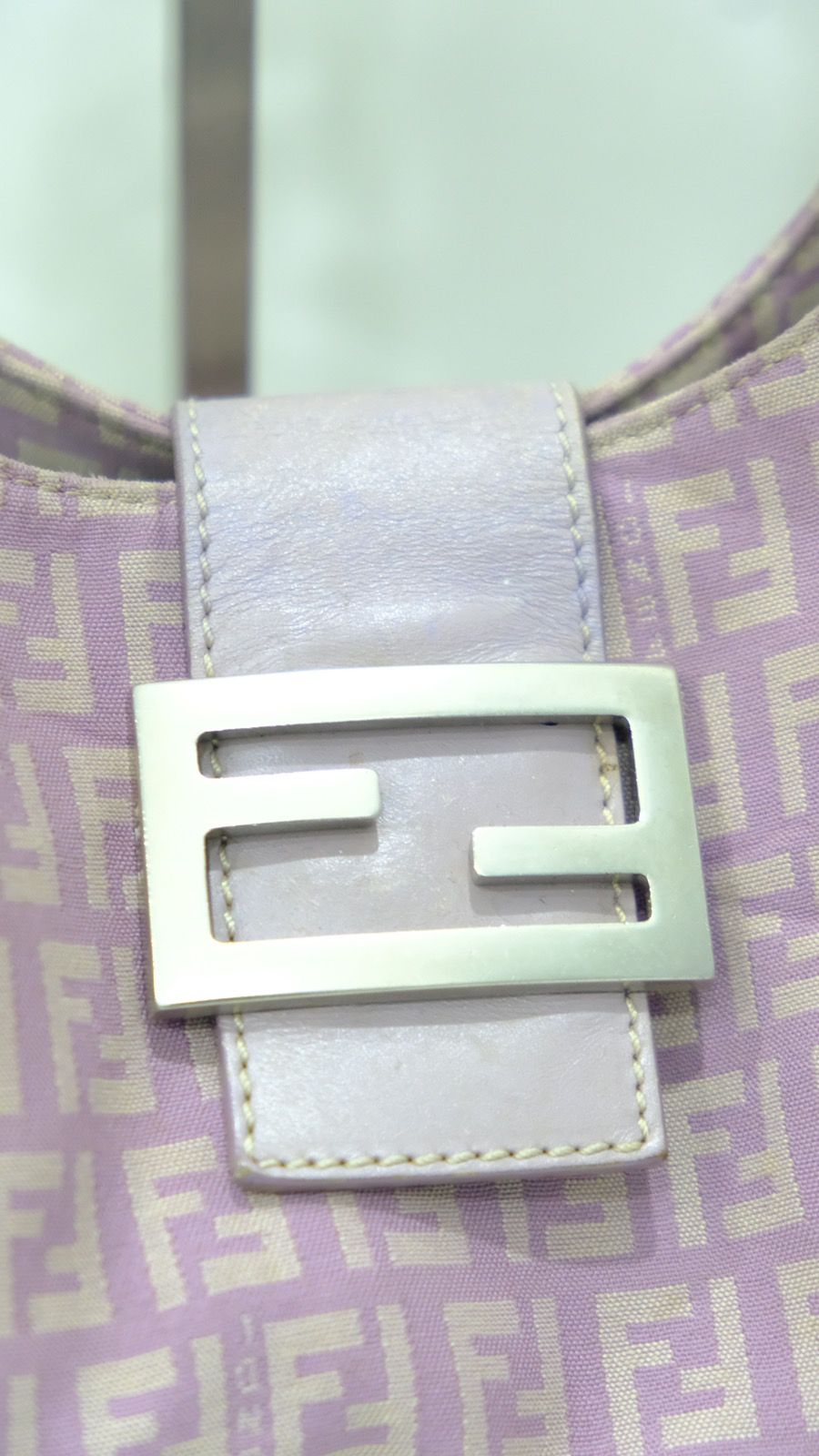 Authentic Fendi shoulder purple bag - 14