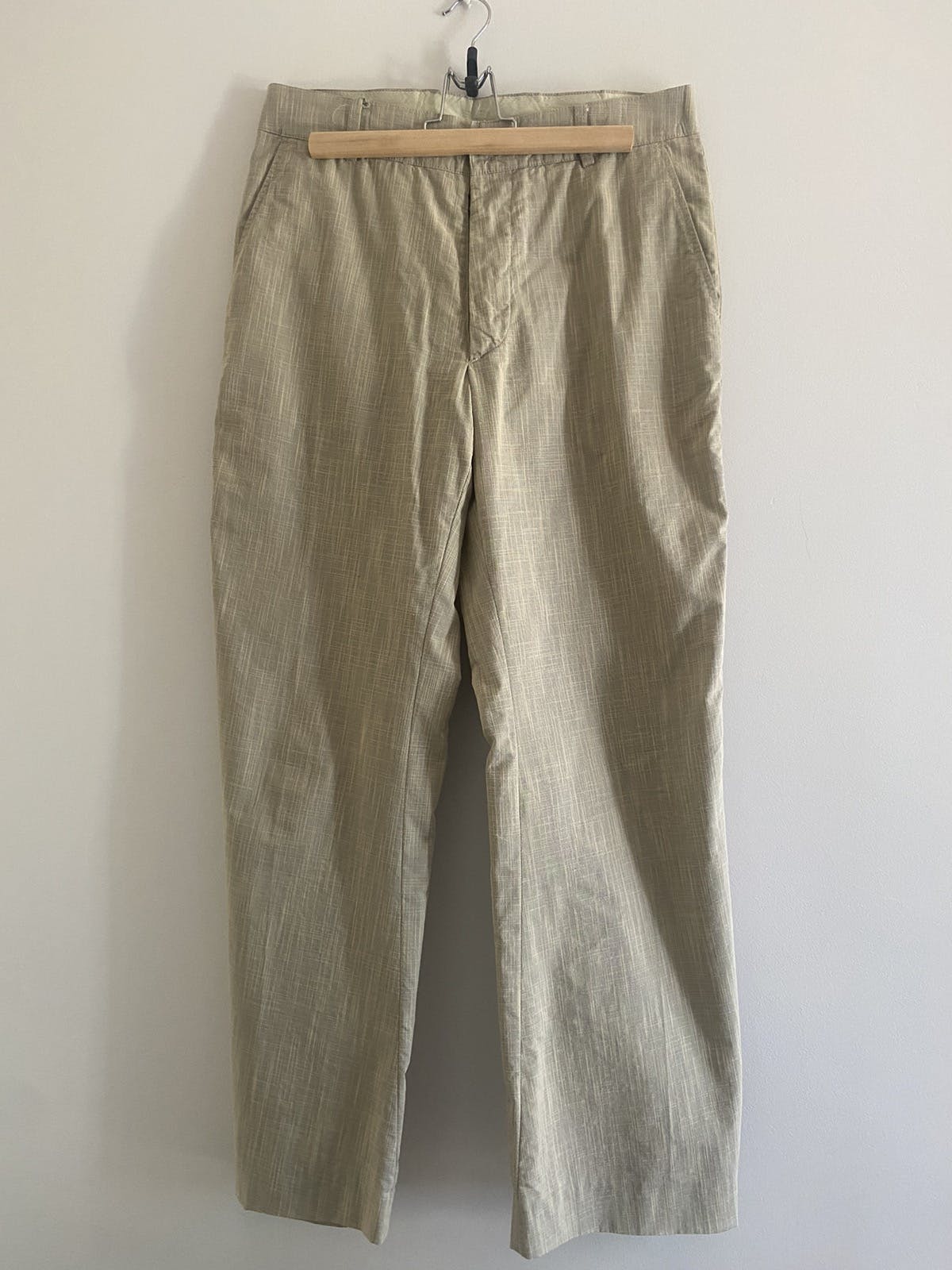 Beige cotton trousers - 1
