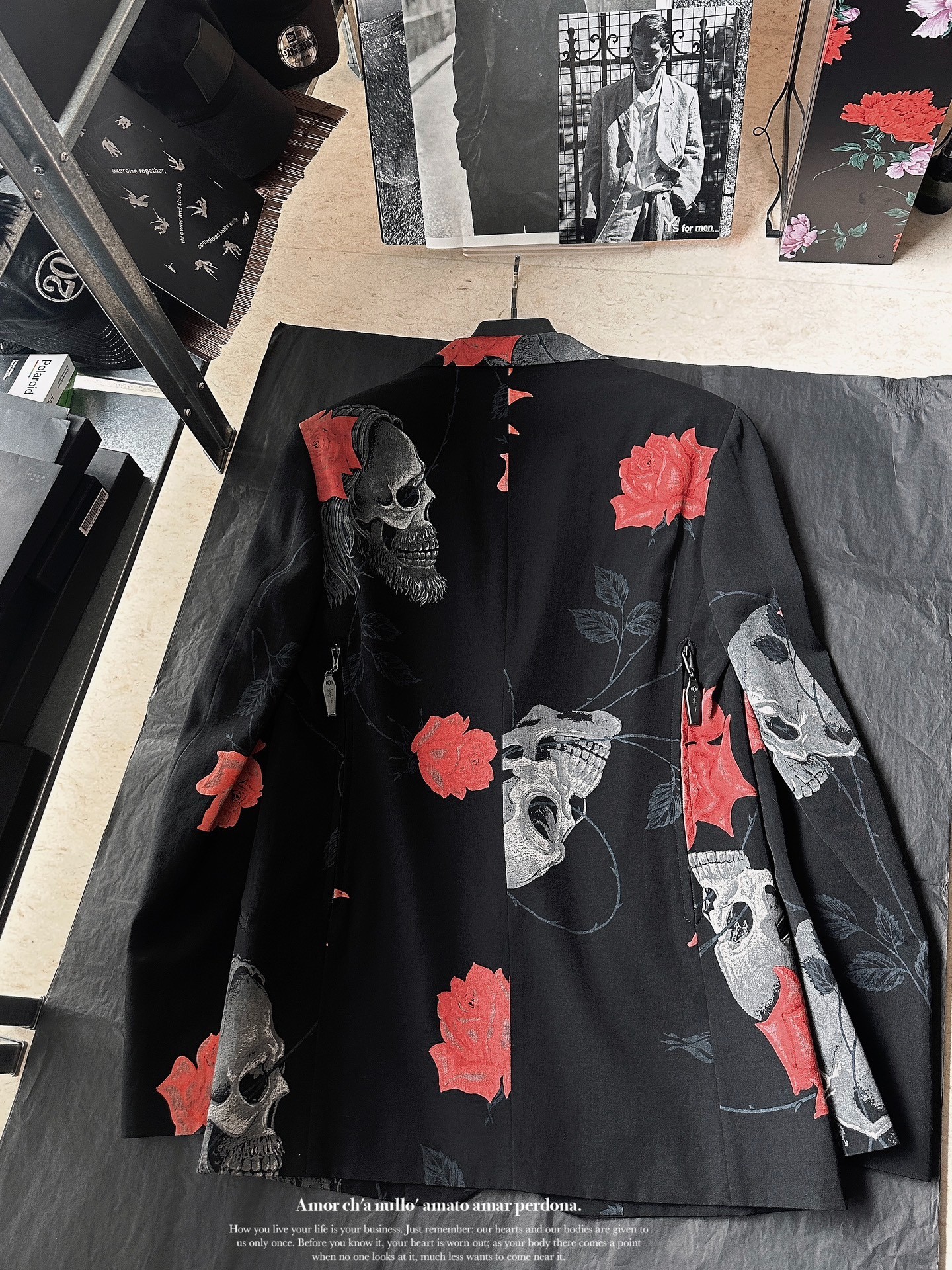 Yohji Yamamoto 18ss skull rose suit jacket - 2