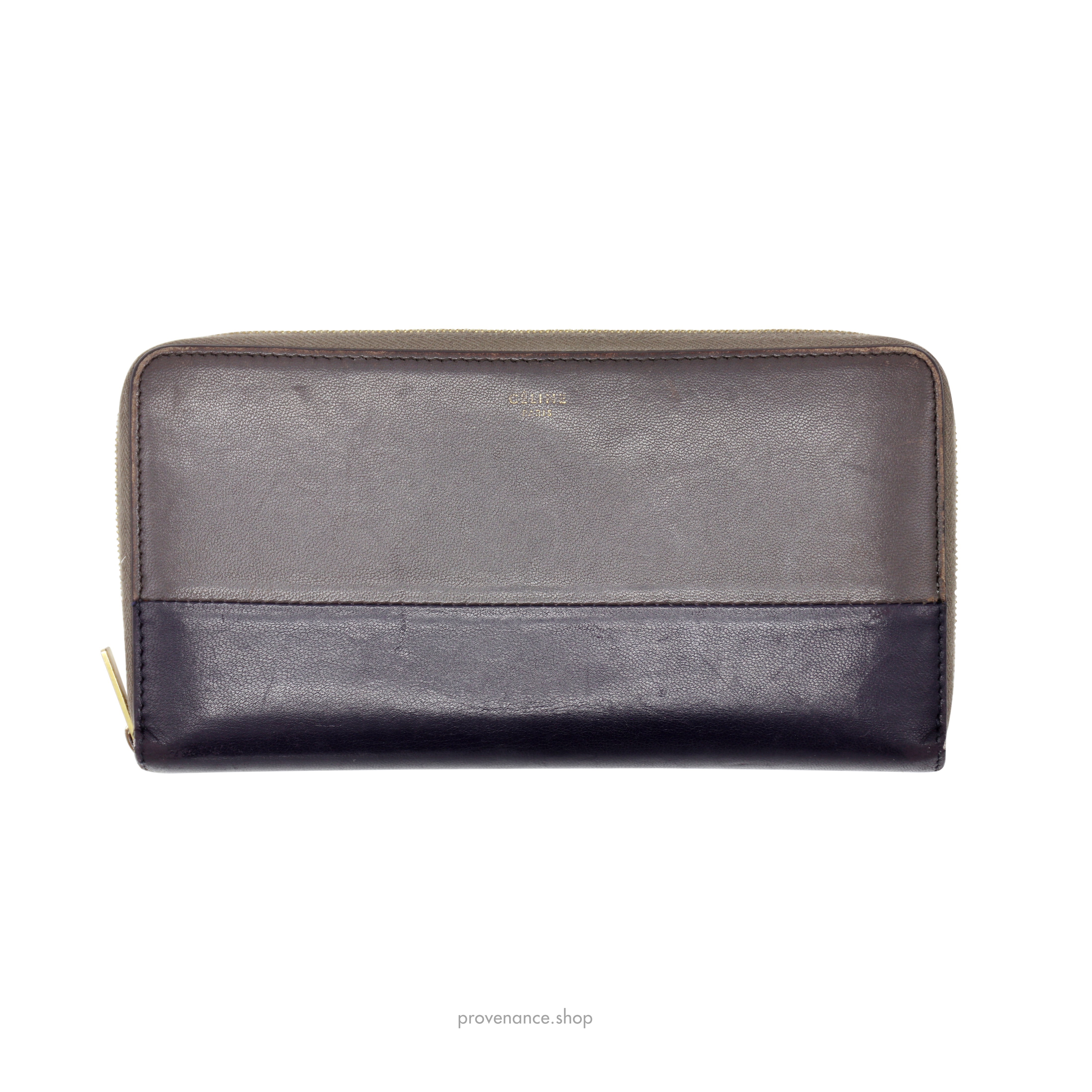 Celine Multifunction Zip Wallet - Grey/Black - 1